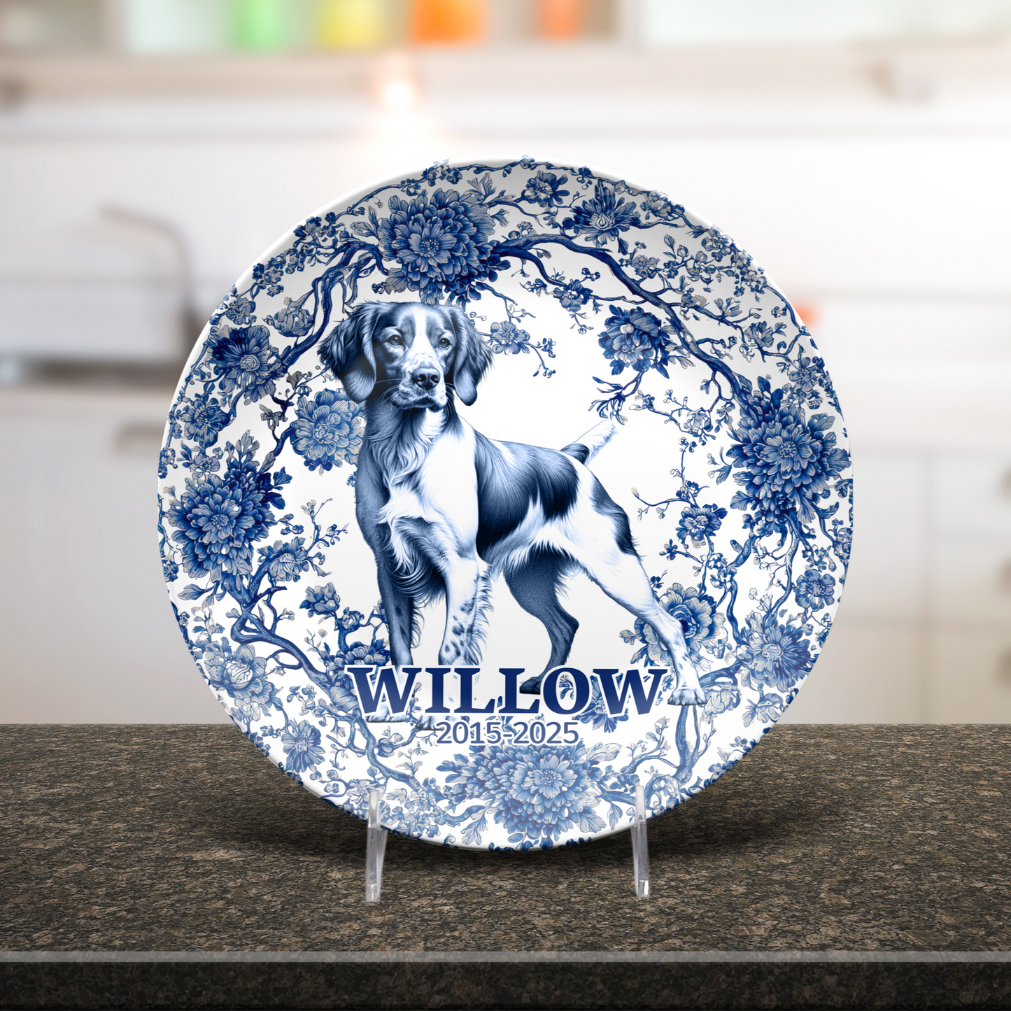 Brittany Spaniel - Personalized Plate