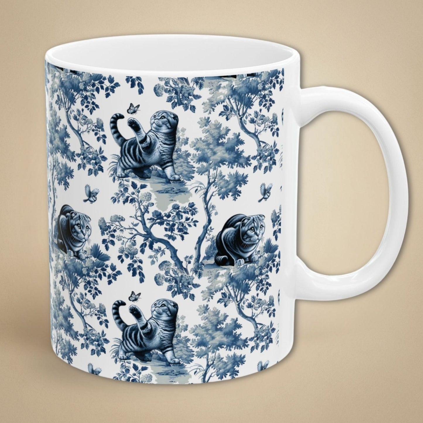 Scottish Fold Cat Mug Toile