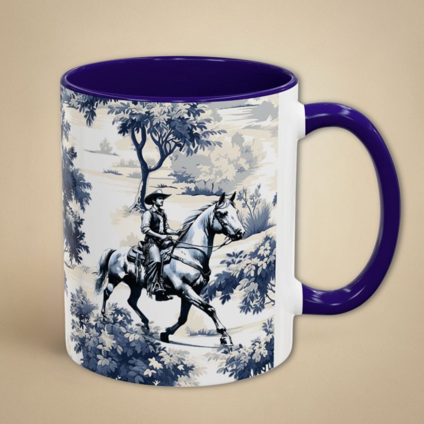 Horse Mug - Cowboy Toile