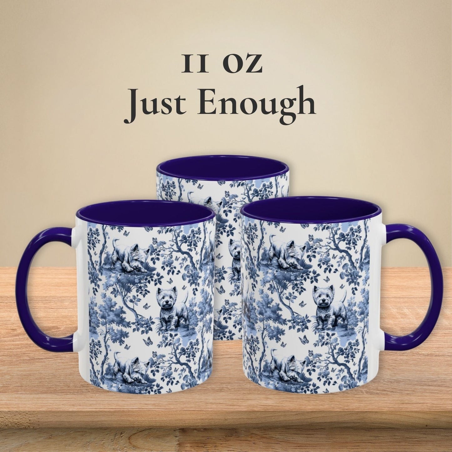 Westie Toile Mug - West Highland Terrier