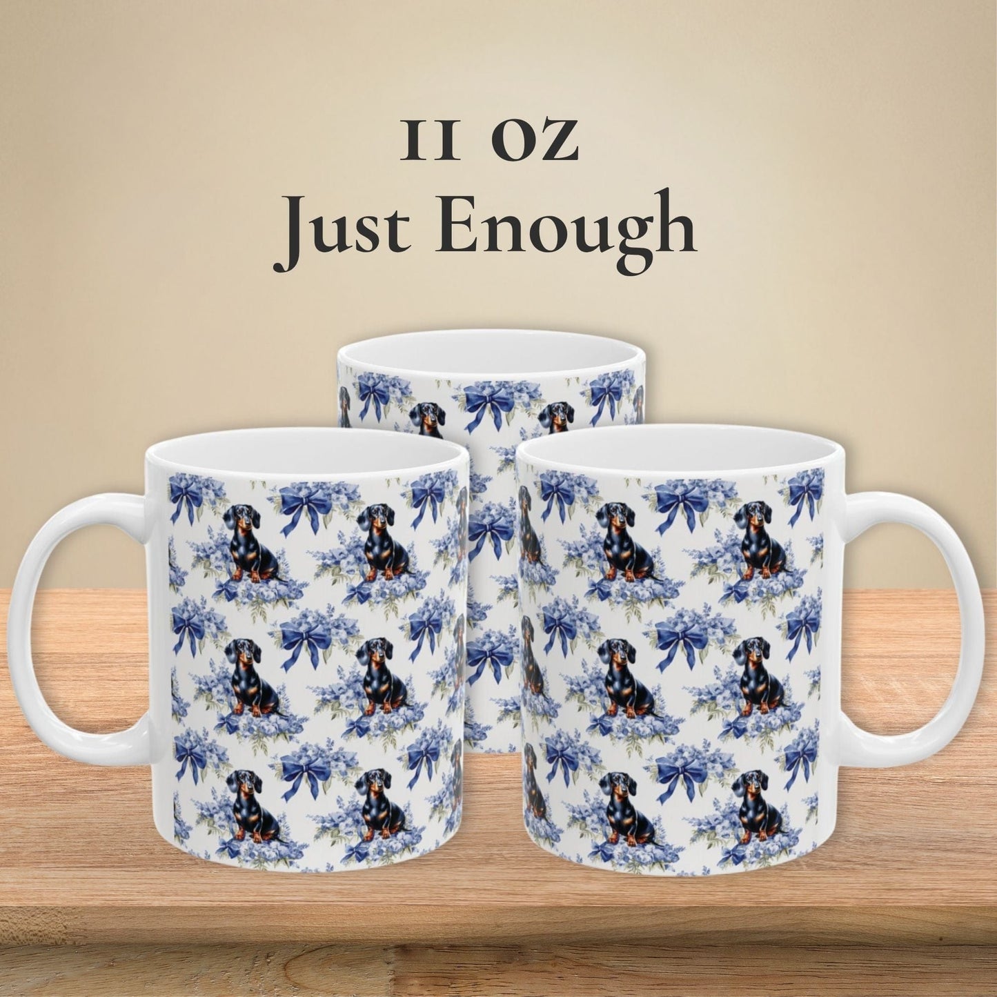 Dachshund Toile Mug