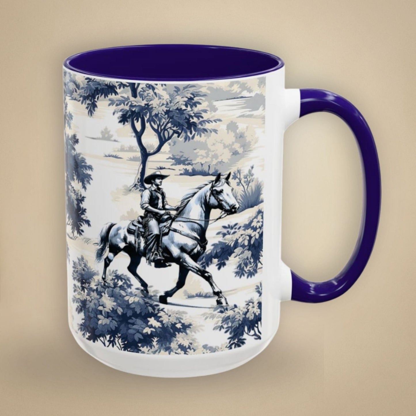 Horse Mug - Cowboy Toile