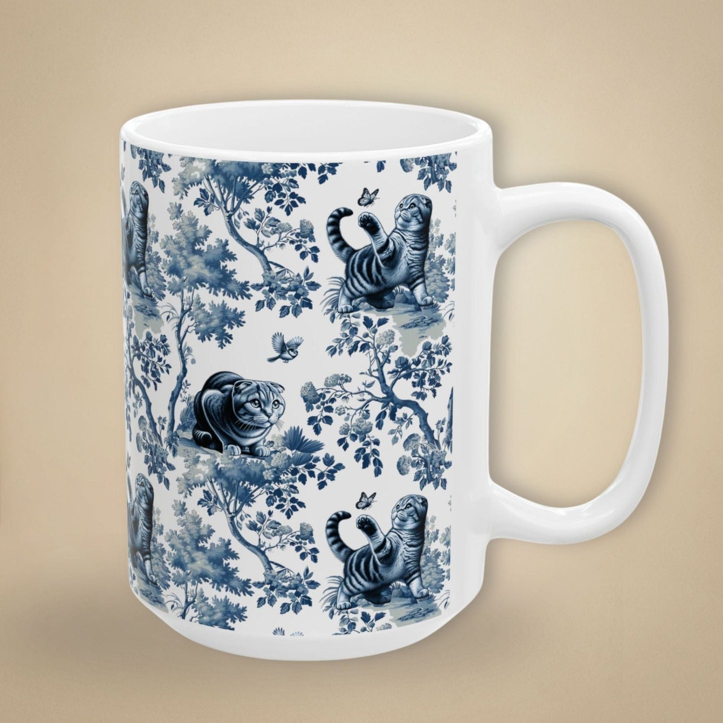 Scottish Fold Cat Mug Toile