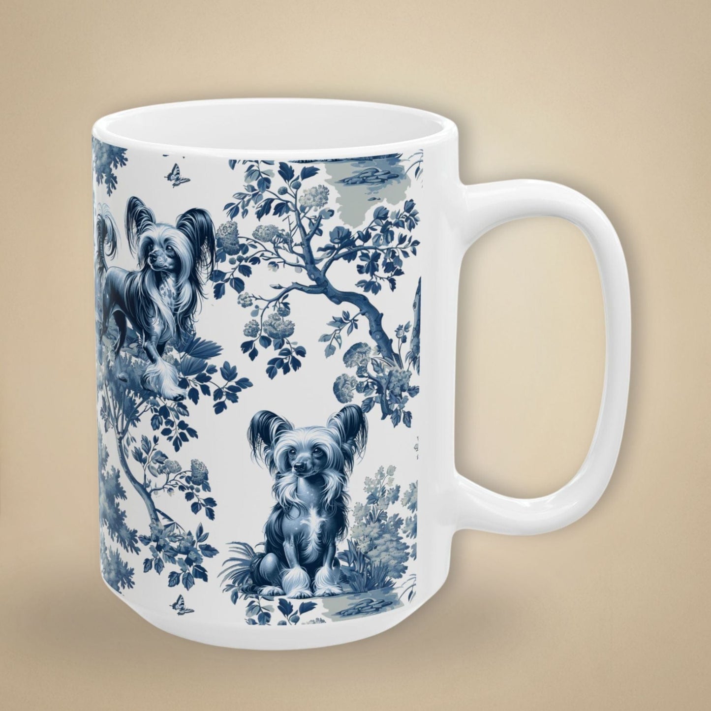 Chinese Crested Mug - Toile