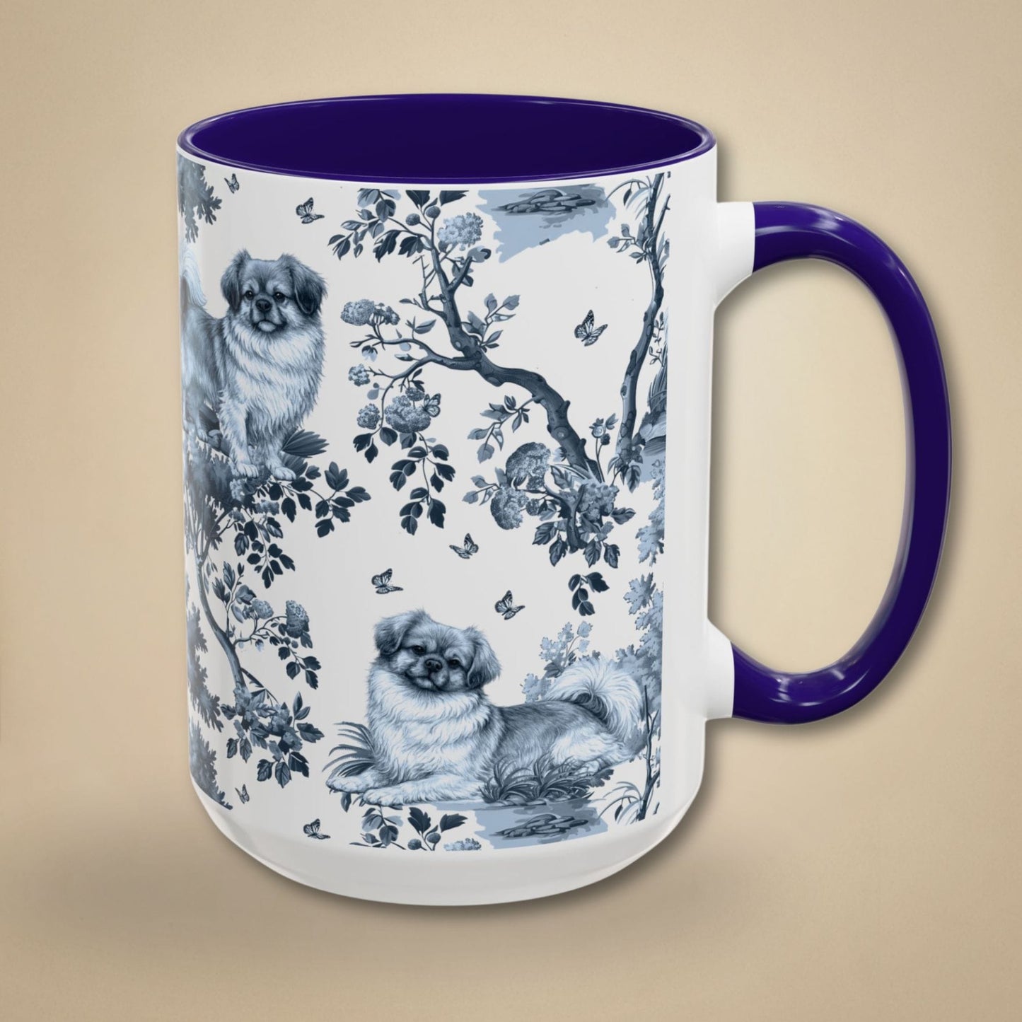 Tibetan Spaniel Toile Mug