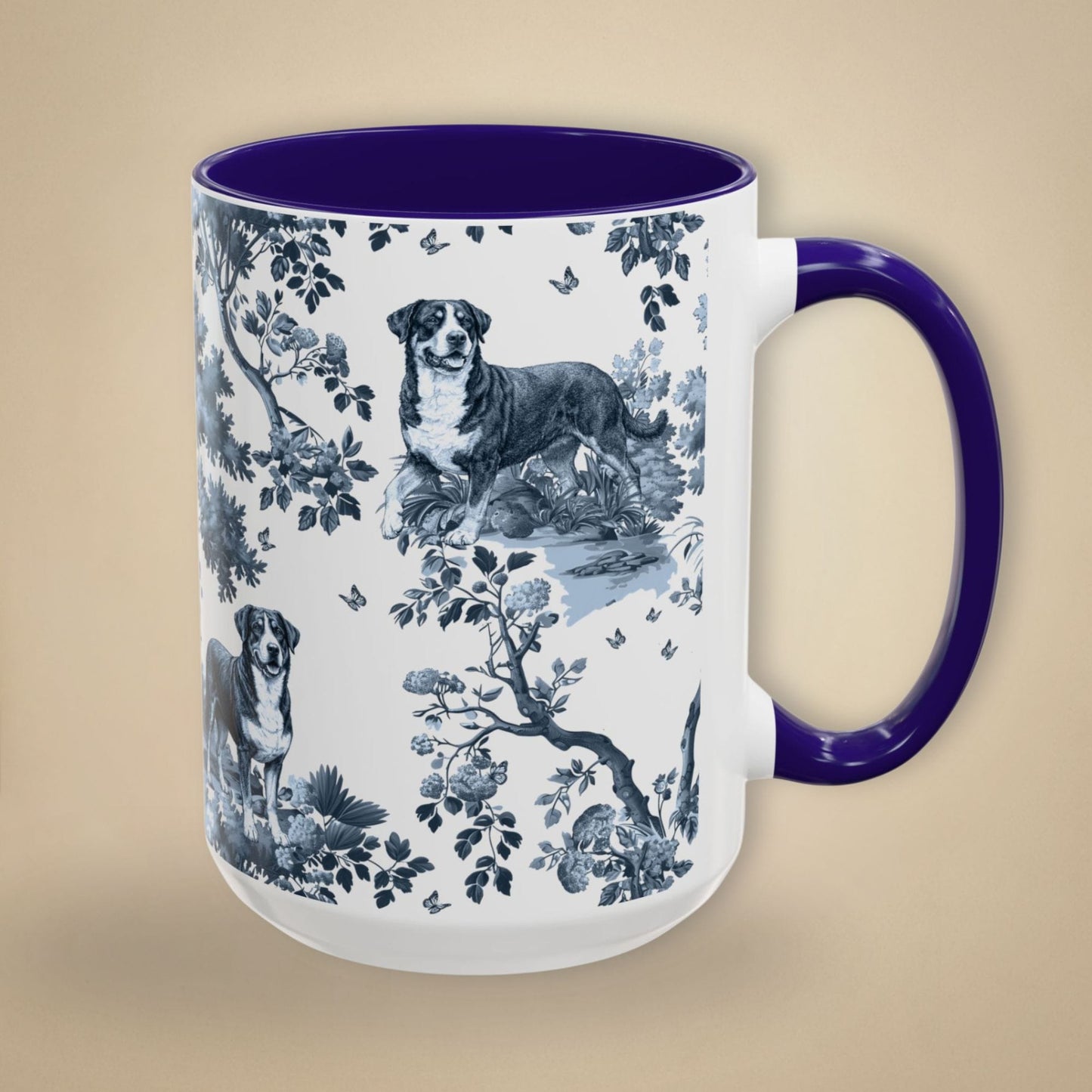 Greater Swiss Mountain Dog Mug - Toile Pattern