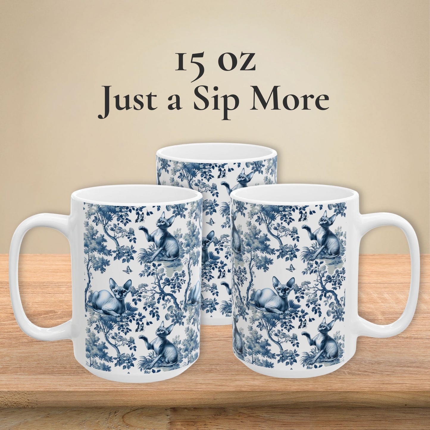Sphynx Cat Mug Toile