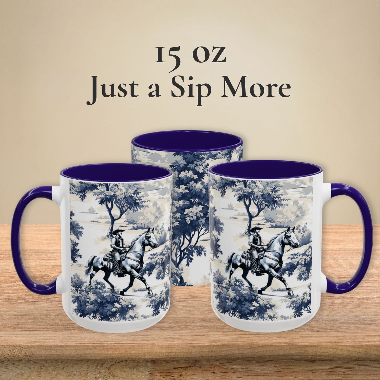 Horse Mug - Cowboy Toile
