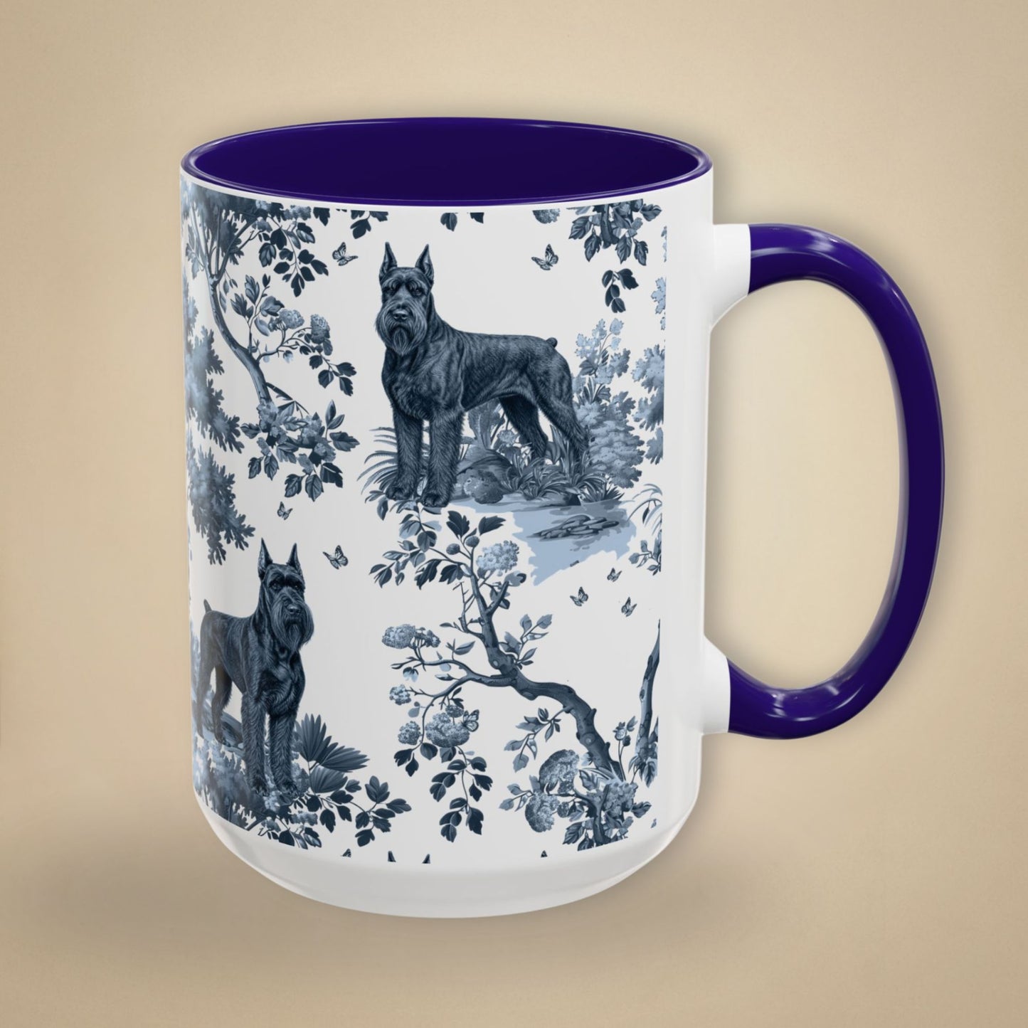 Giant Schnauzer Mug - Toile Pattern