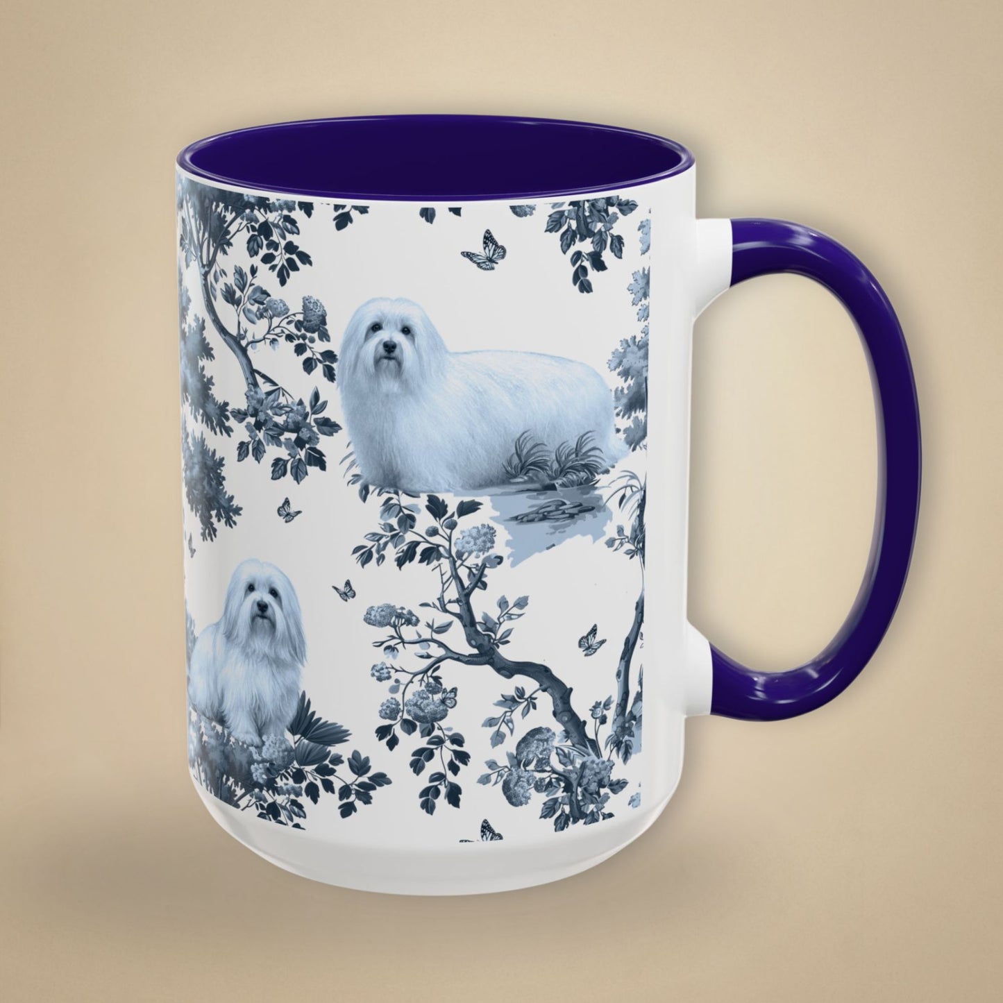 Coton de Tulear Mug - Toile Pattern