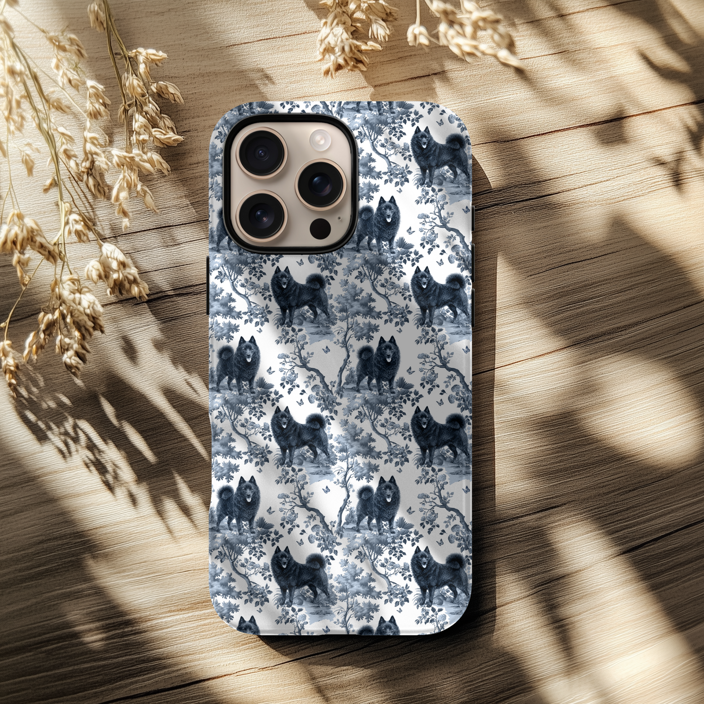 Schipperke Phone Case - Toile Pattern
