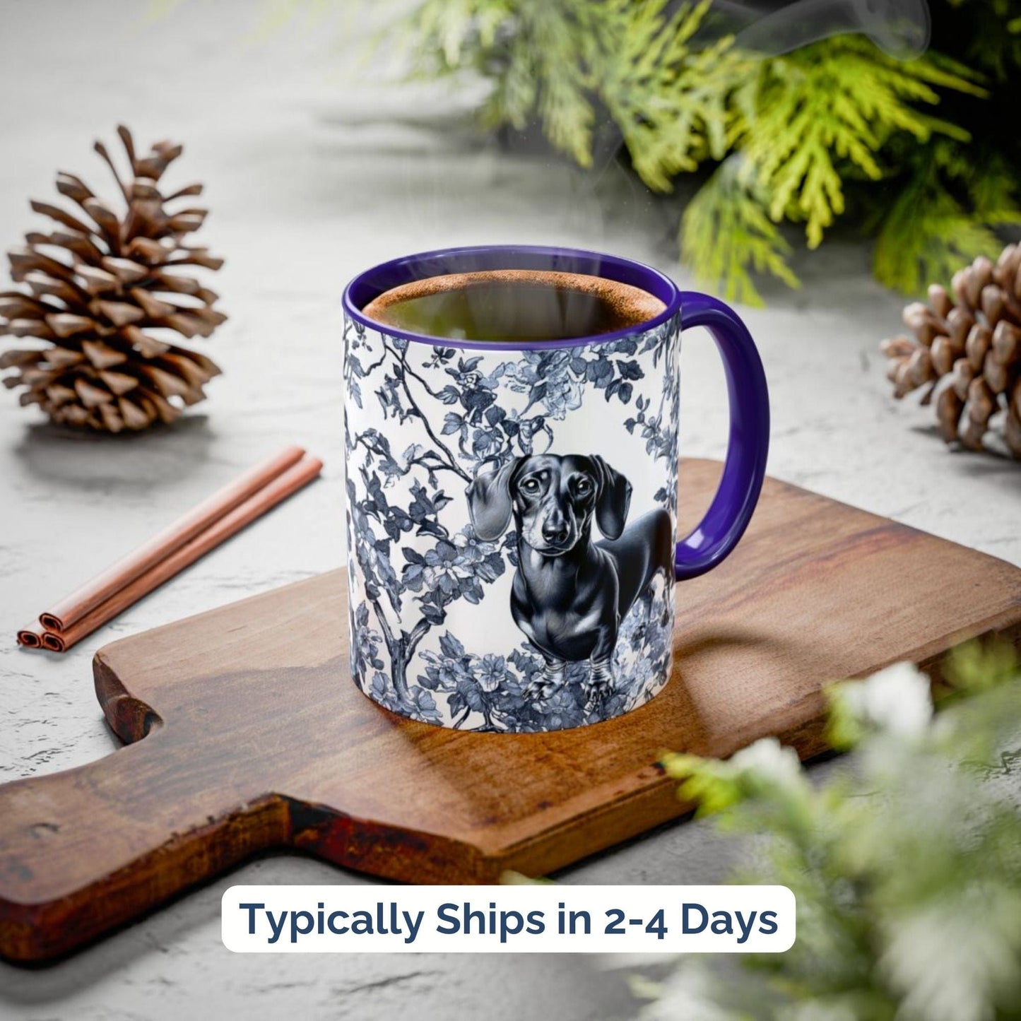 Dachshund Toile Mug