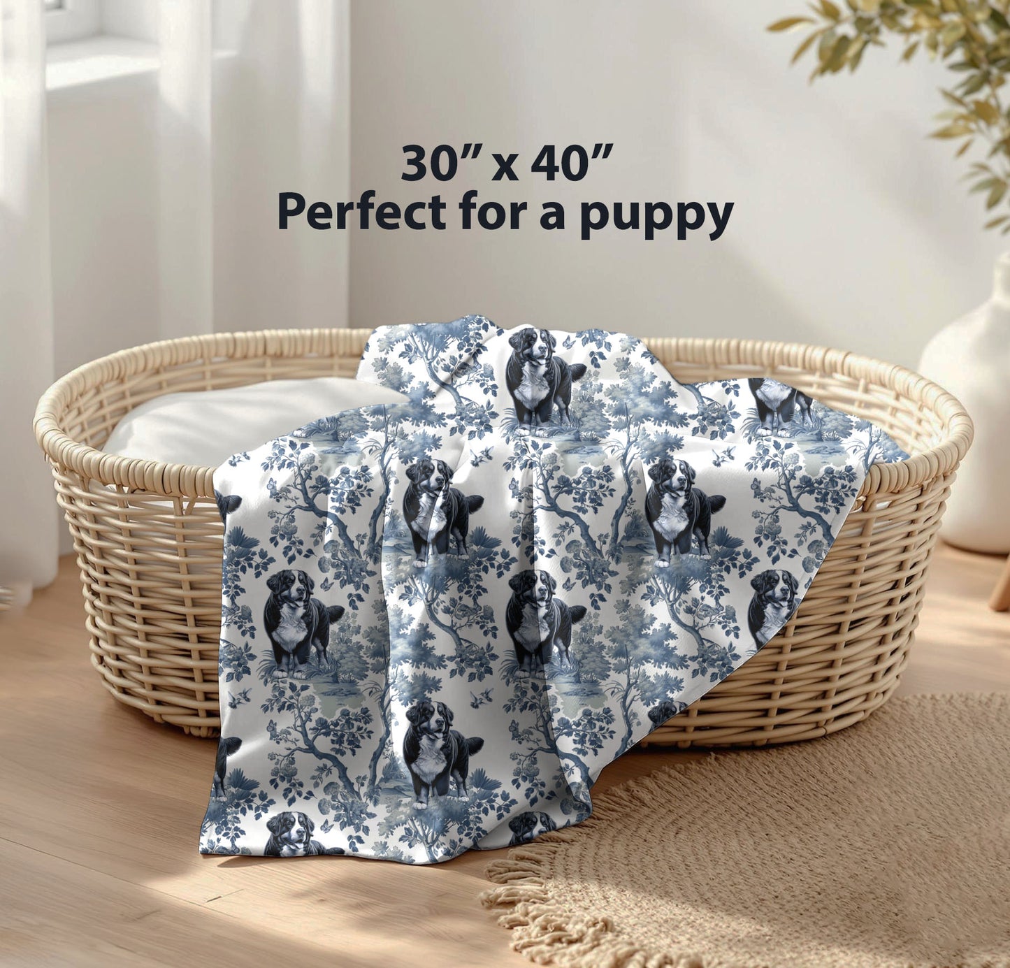 Bernese Mountain Dog Blanket - Toile