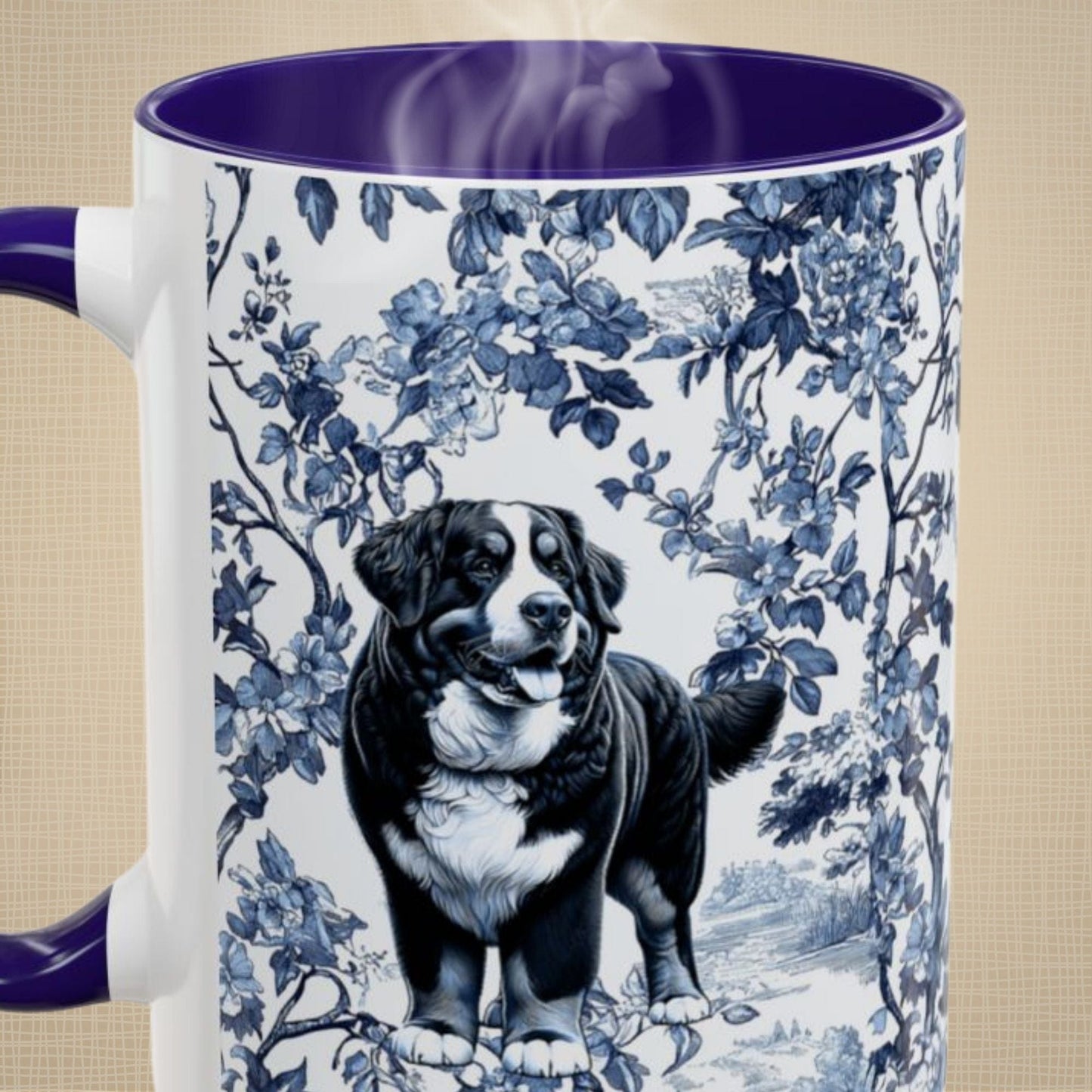 Bernese Mountain Dog Toile Mug