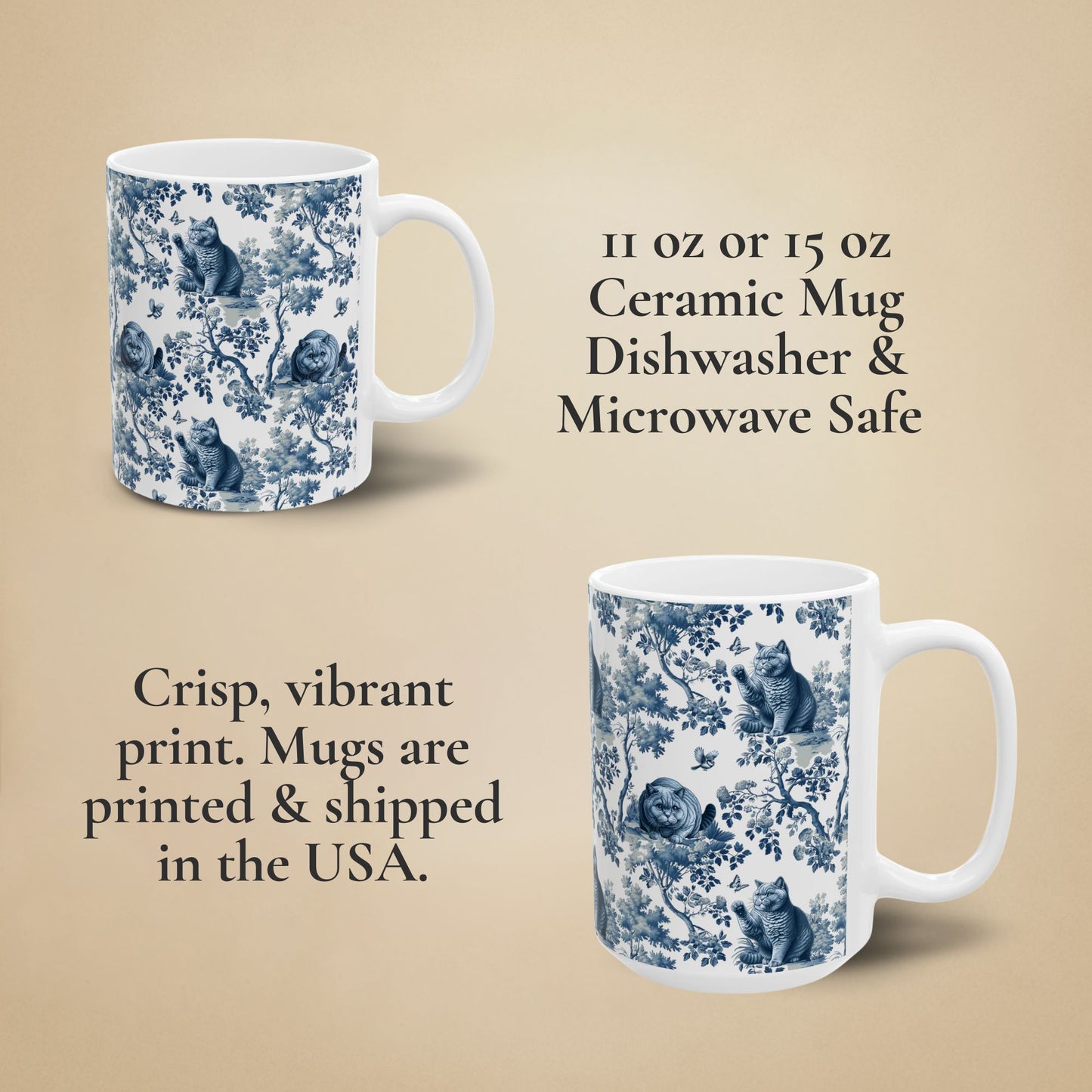 British Shorthair Cat Mug Toile
