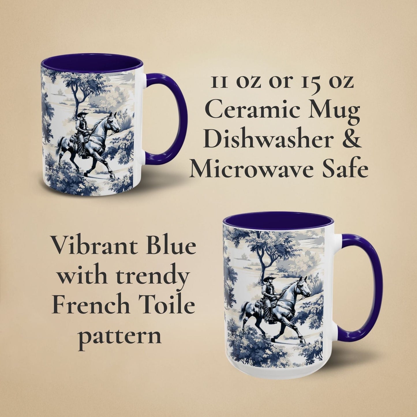 Horse Mug - Cowboy Toile