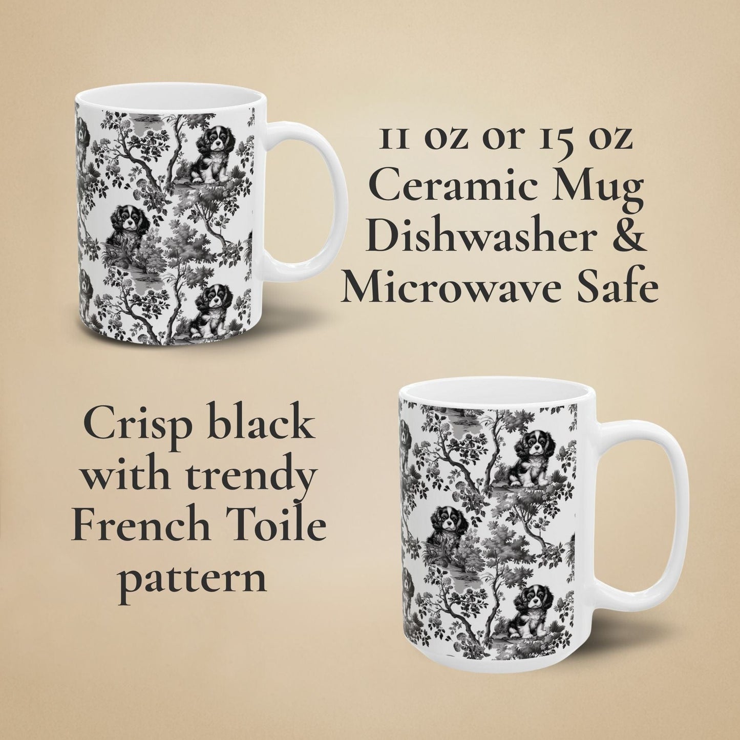 Cavalier Toile Ceramic Mug