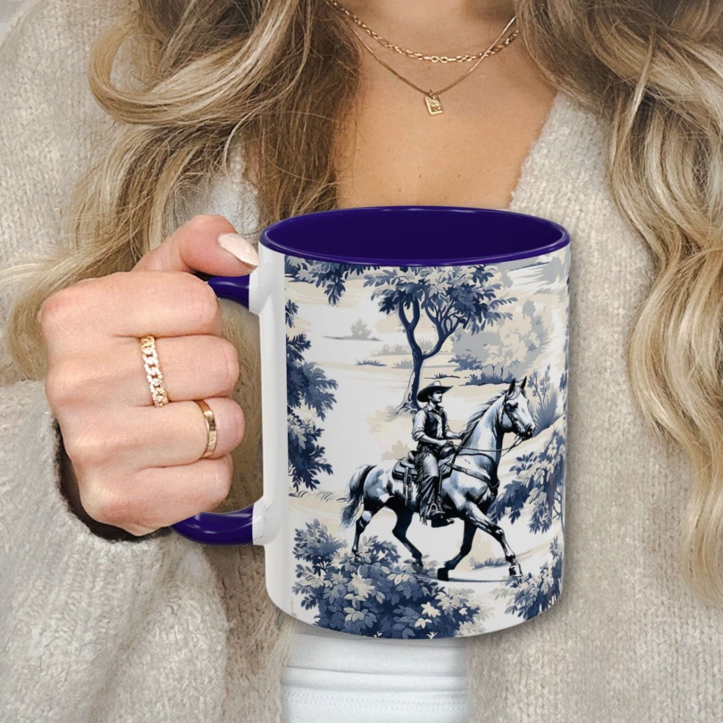 Horse Mug - Cowboy Toile