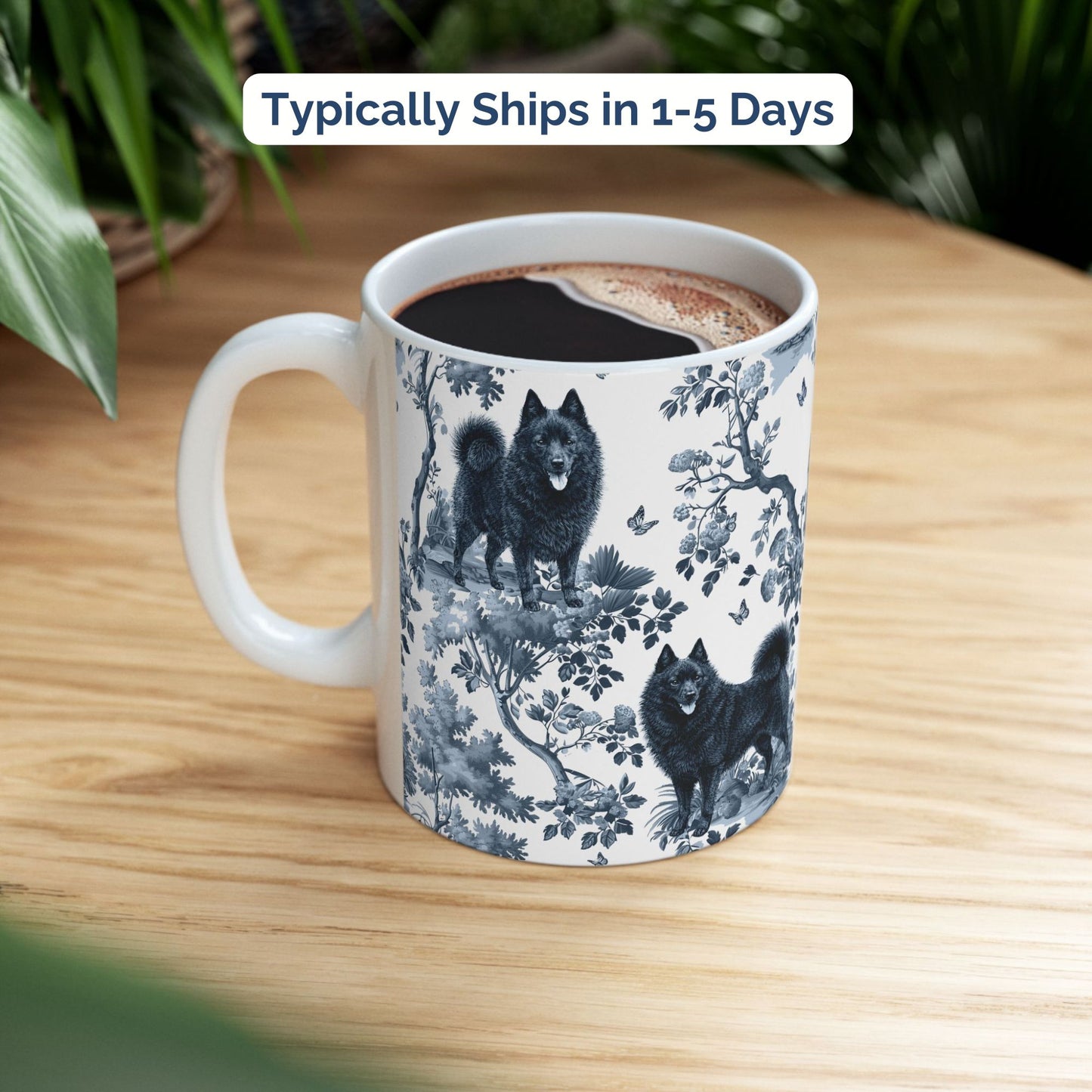 Schipperke Mug - Toile Pattern