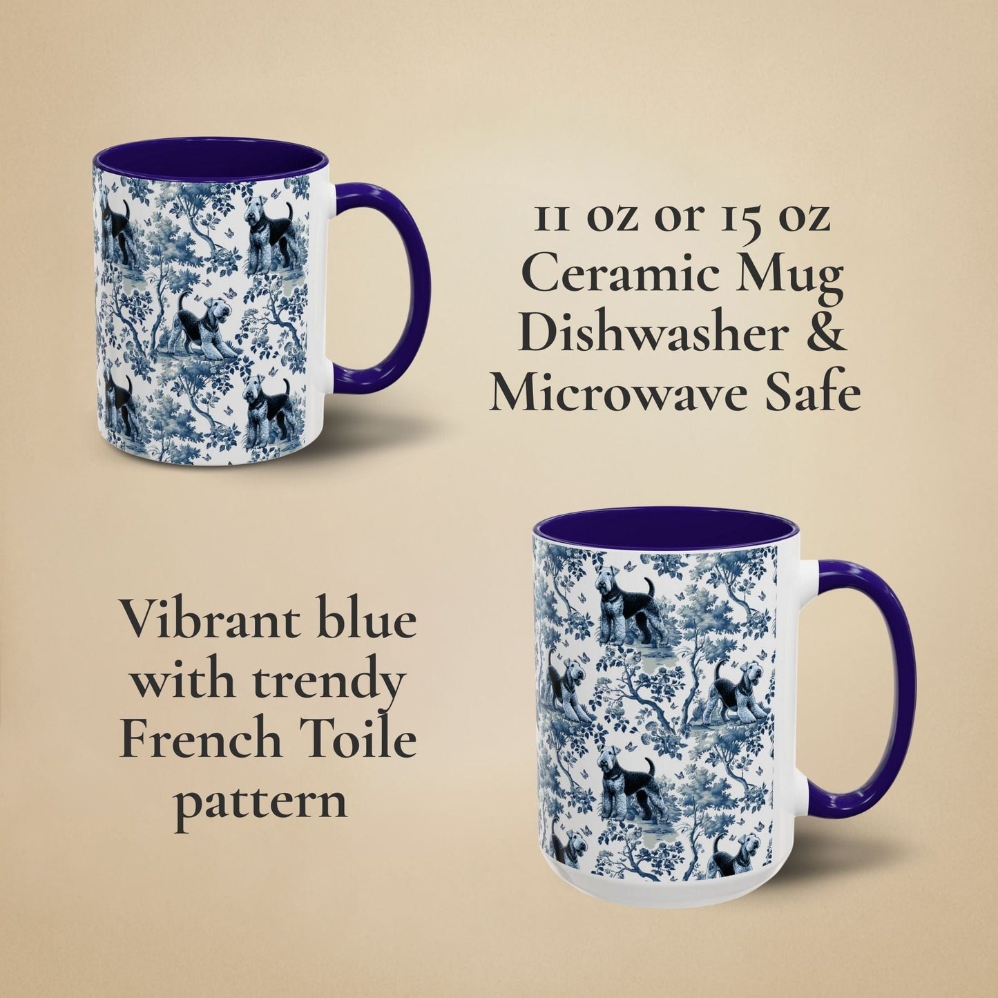 Airedale Mug Toile