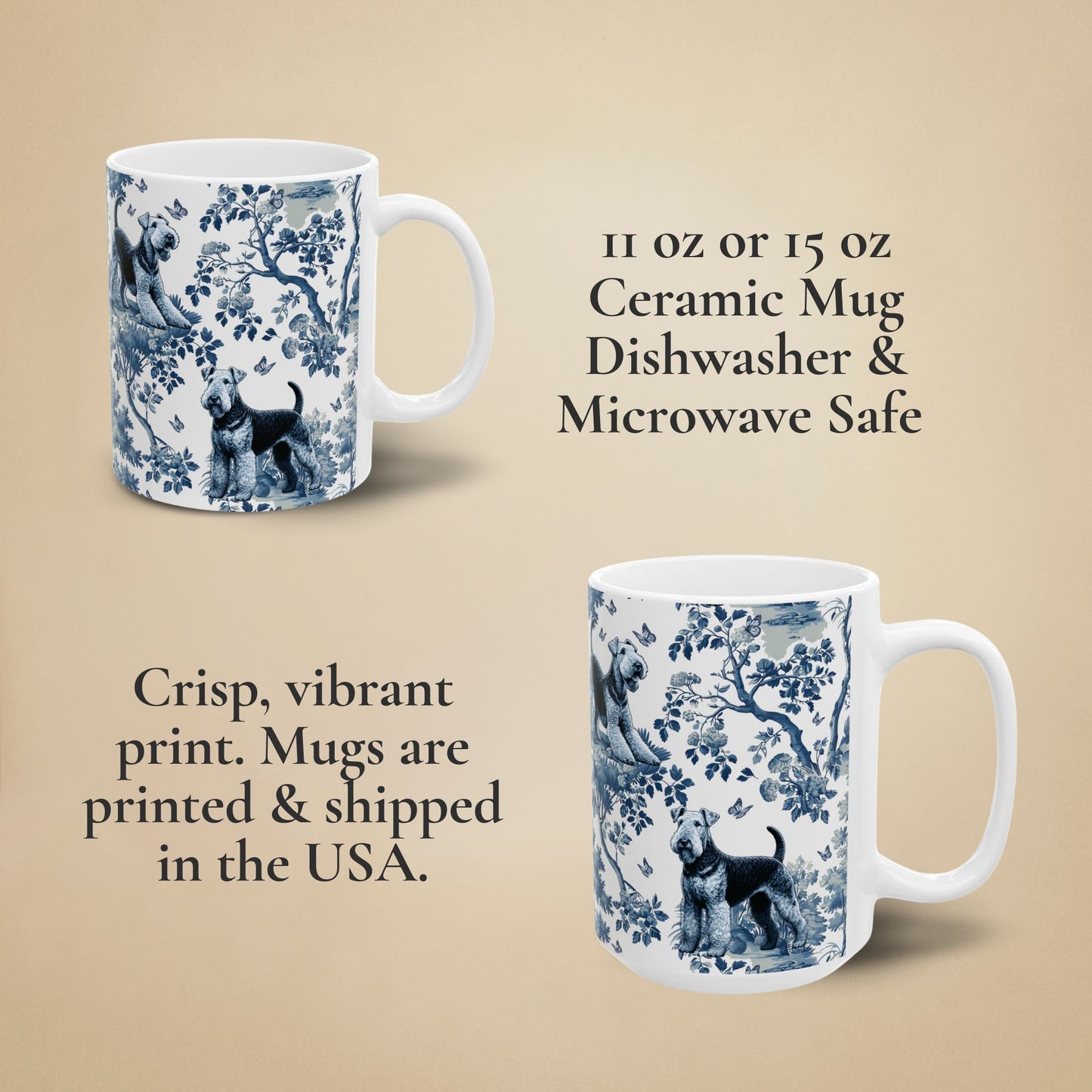 Airedale Terrier Mug - Toile