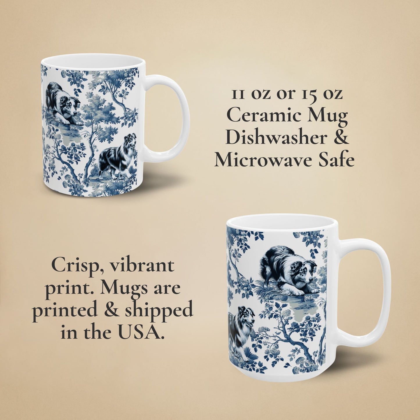 Australian Shepherd Mug - Toile