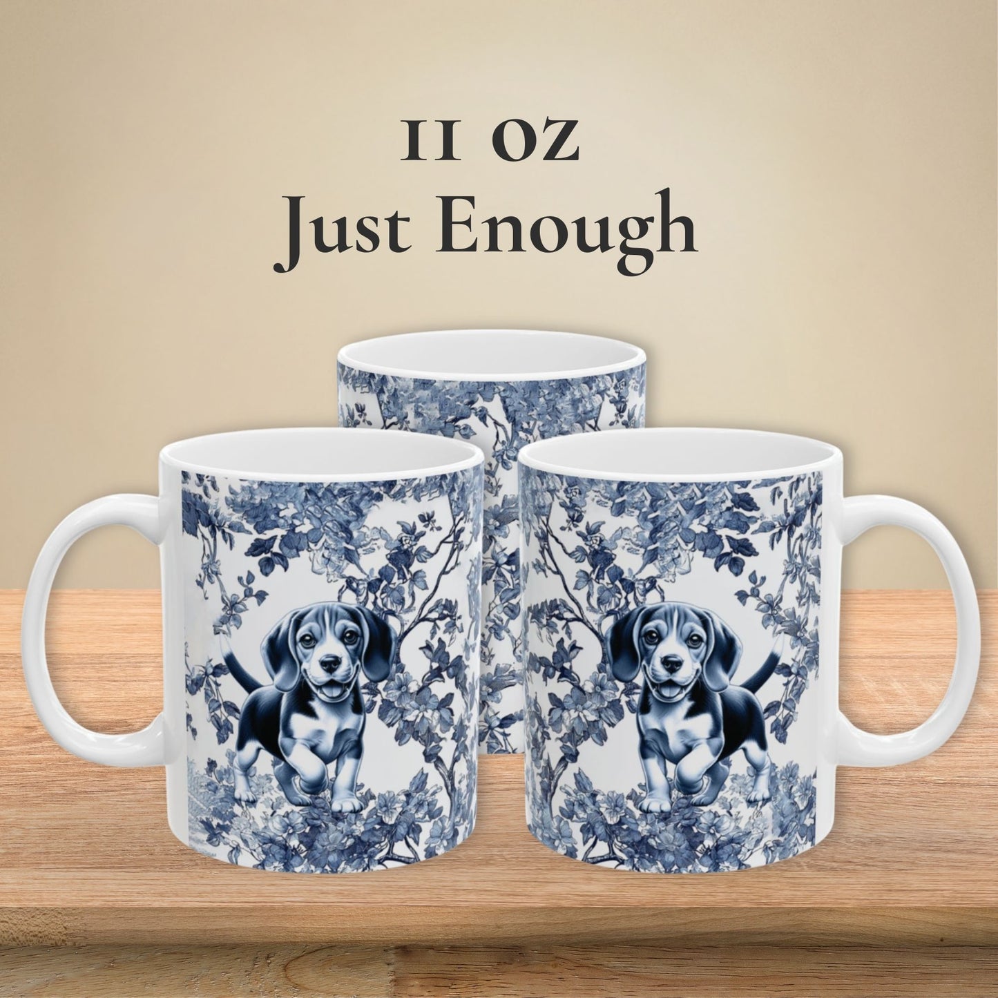 Beagle Toile Mug