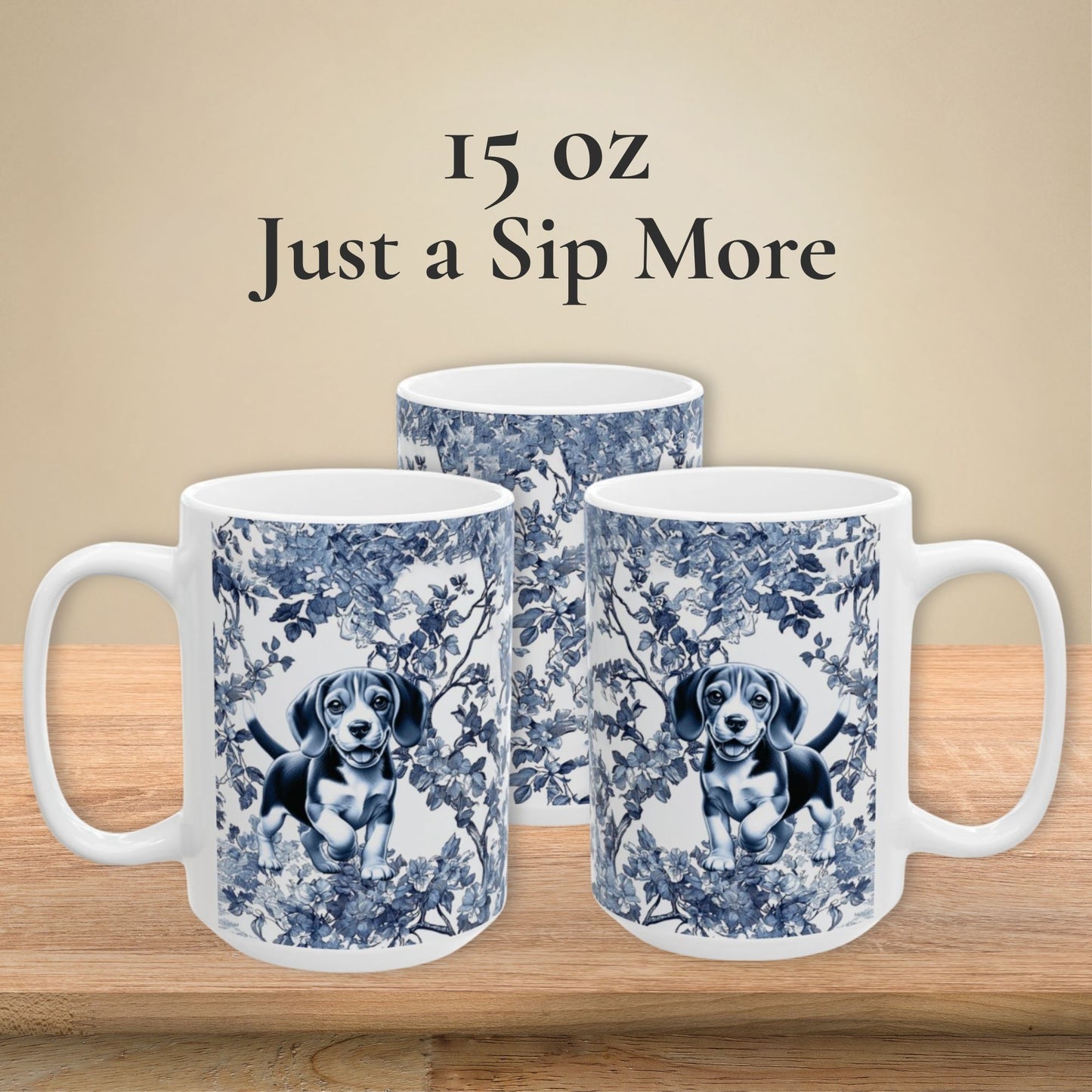 Beagle Toile Mug
