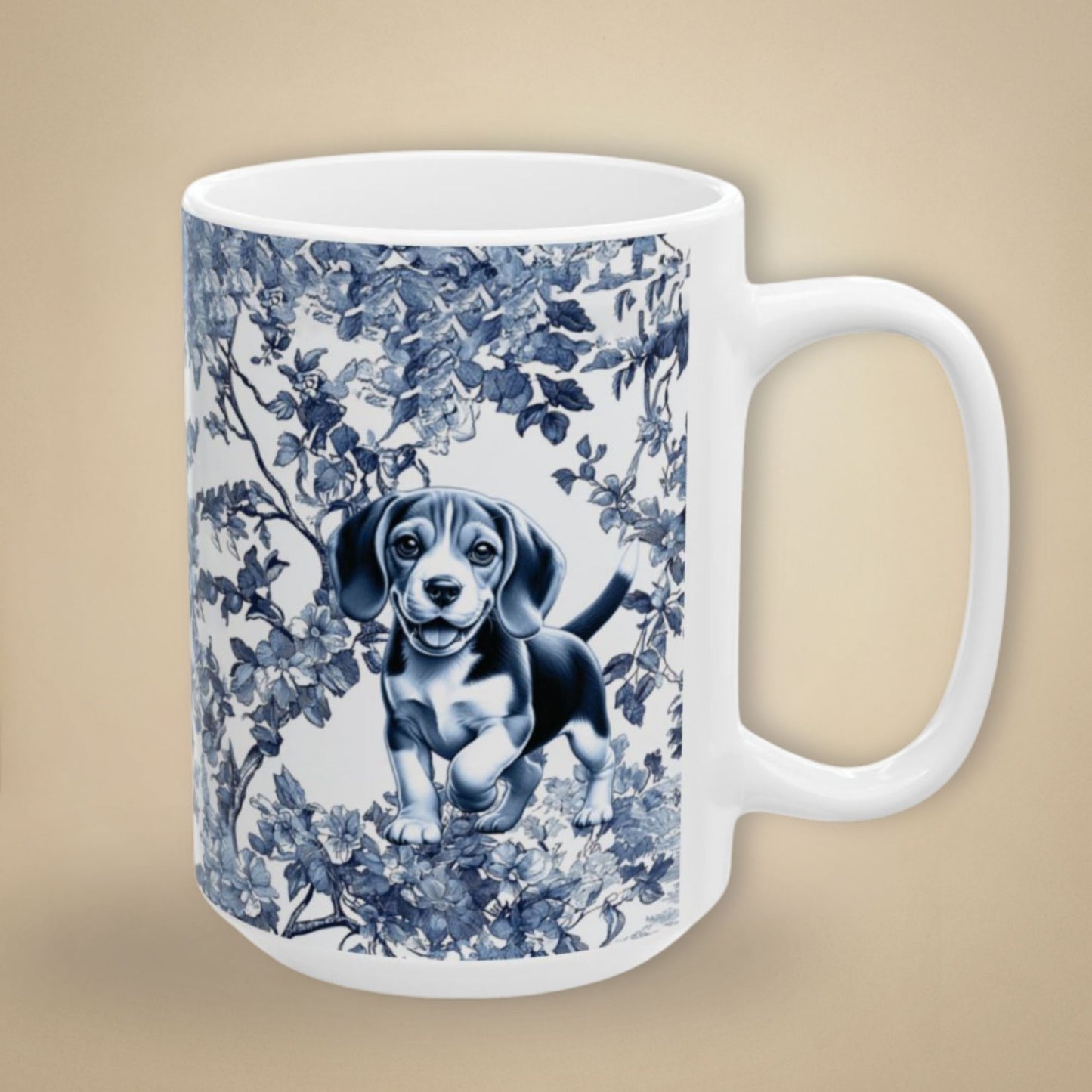 Beagle Toile Mug