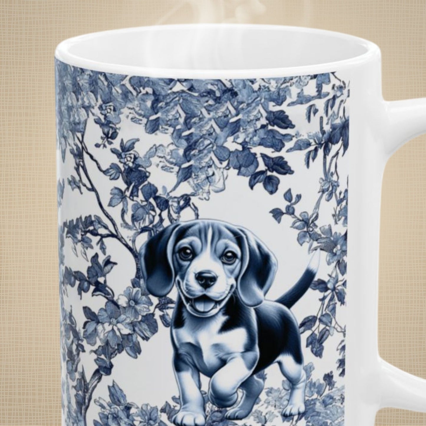Beagle Toile Mug