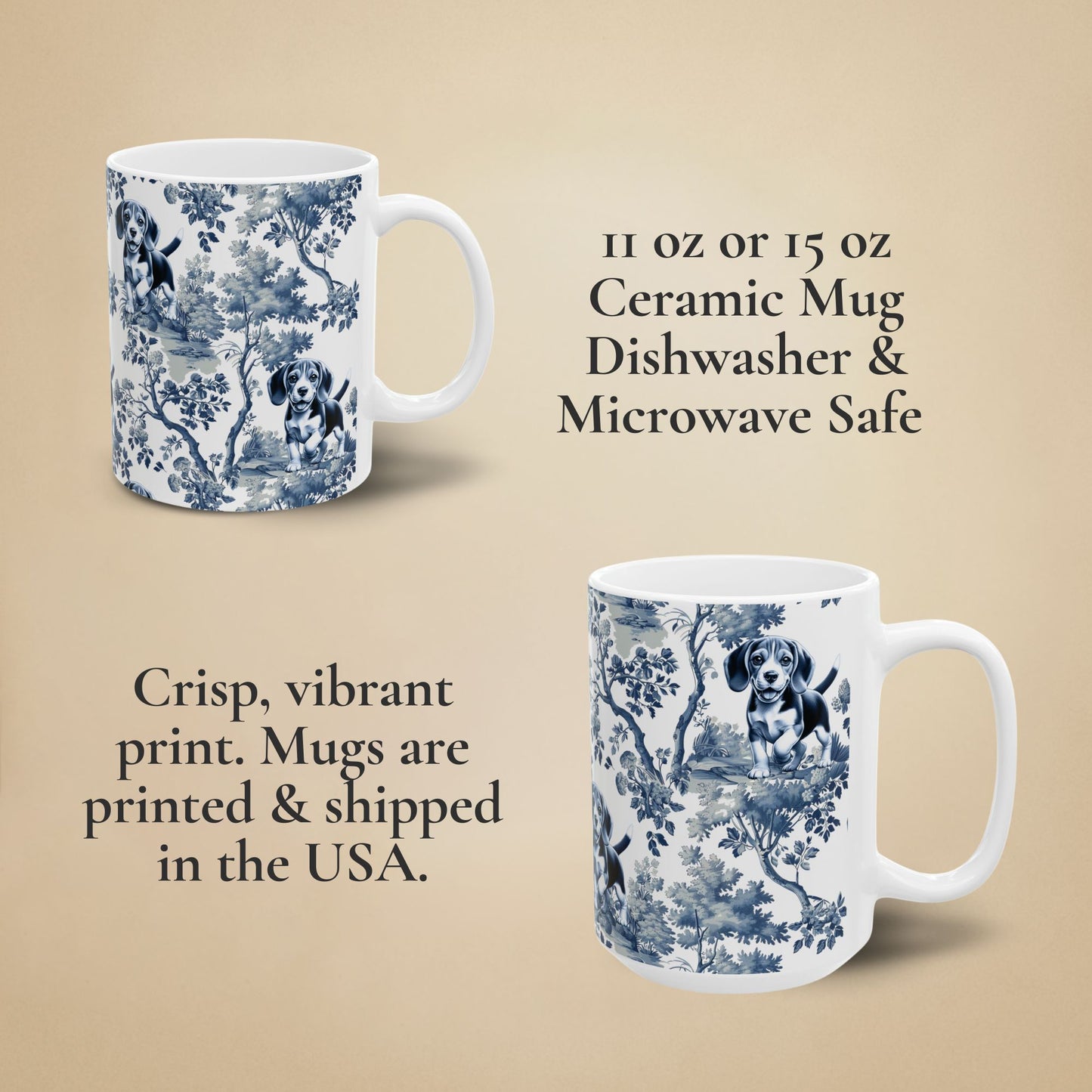 Beagle Mug - Toile