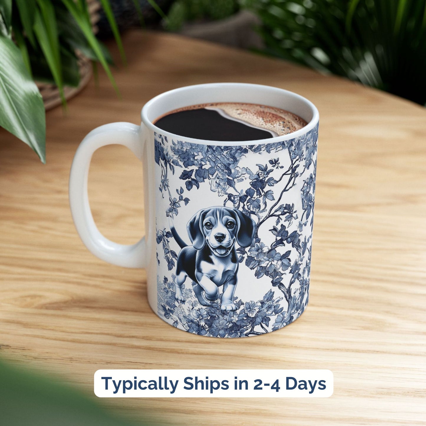 Beagle Toile Mug