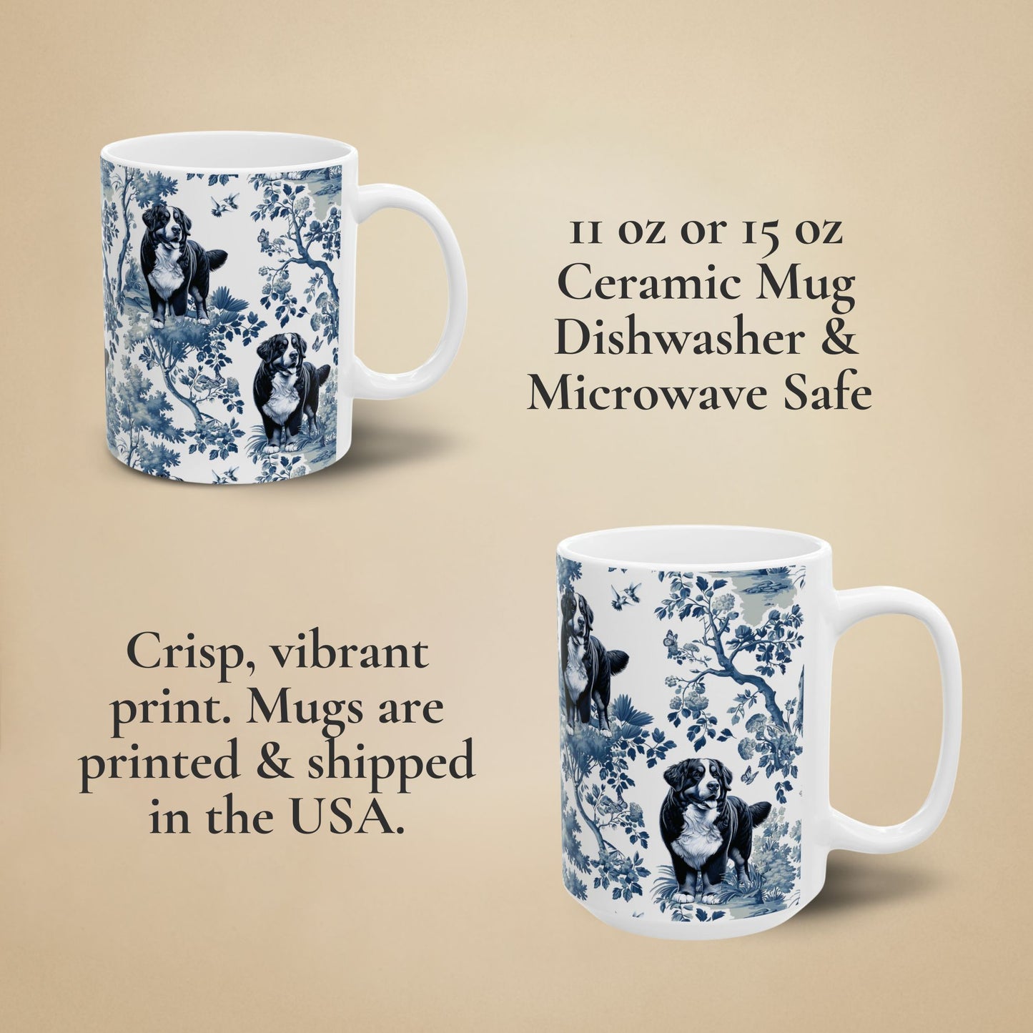 Bernese Mountain Dog Mug - Toile