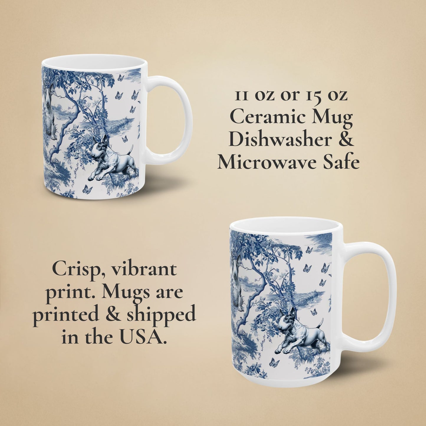 Bull Terrier Mug - Toile
