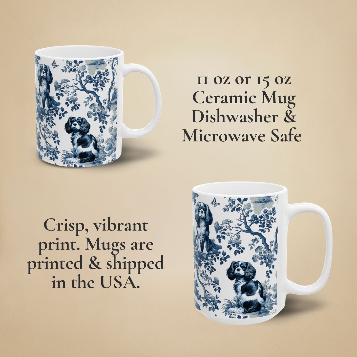 Cavalier King Charles Spaniel Mug - Toile