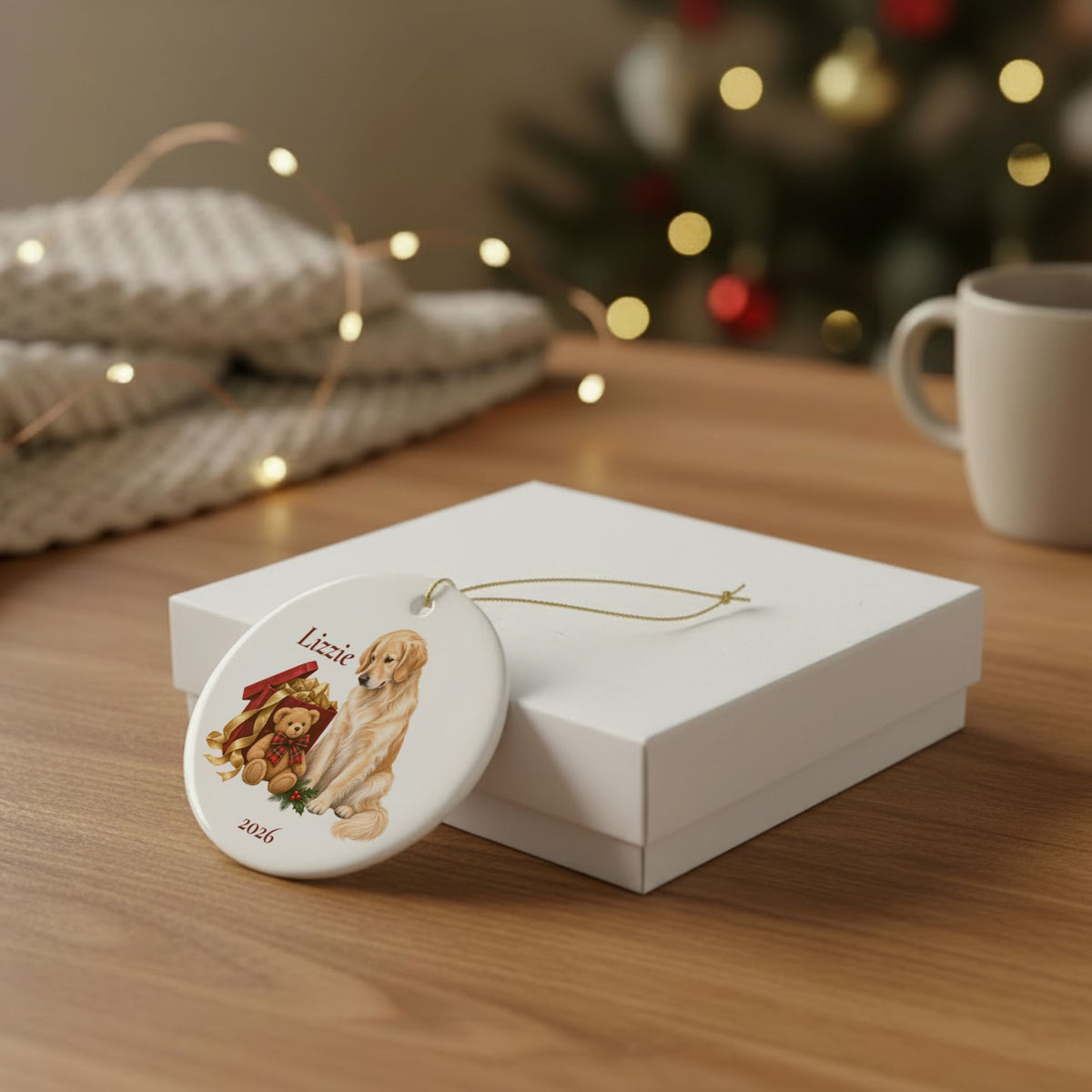 Golden Retriever English Cream · Bear Necessities Collection · Personalized Ornament