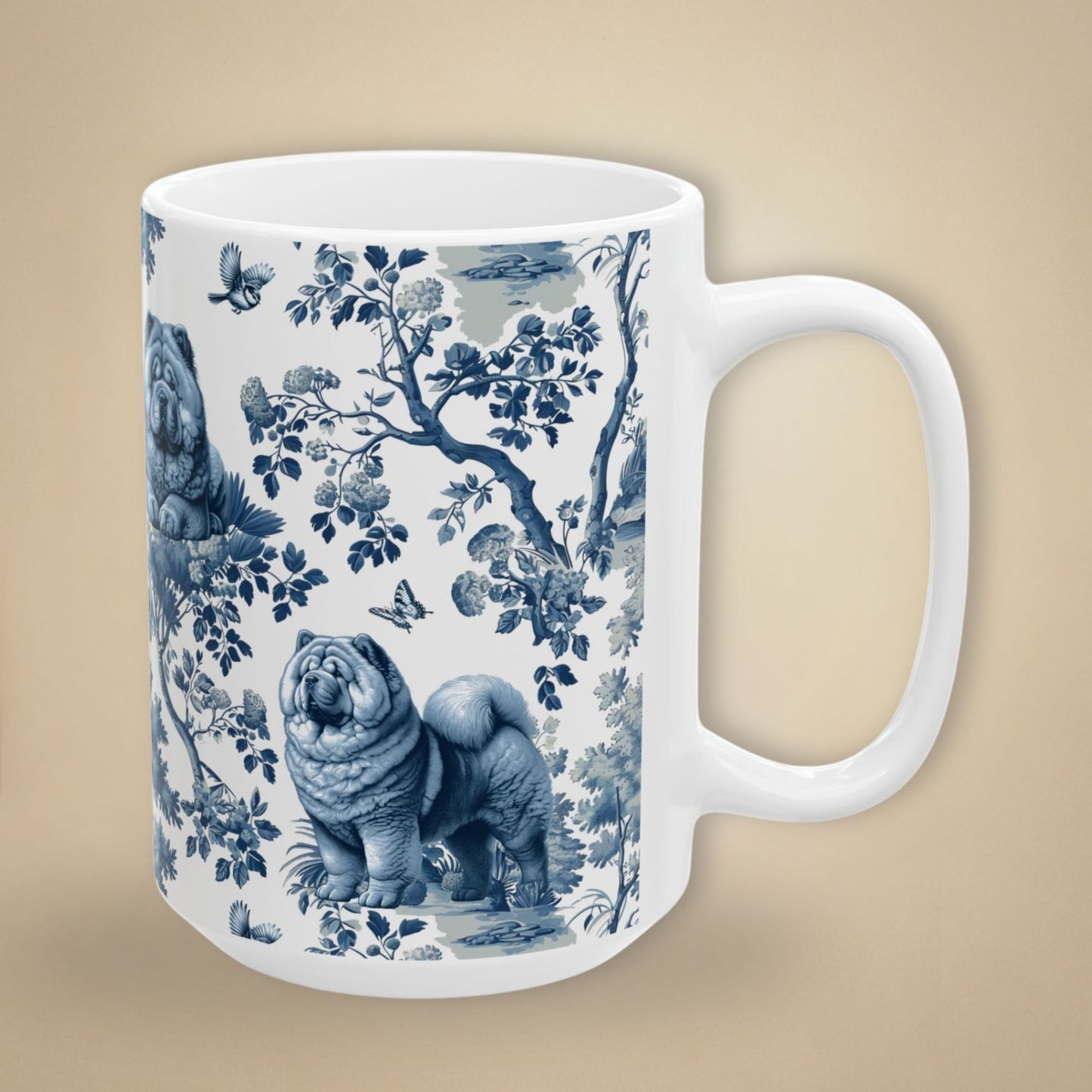 Chow Chow Mug - Toile Pattern