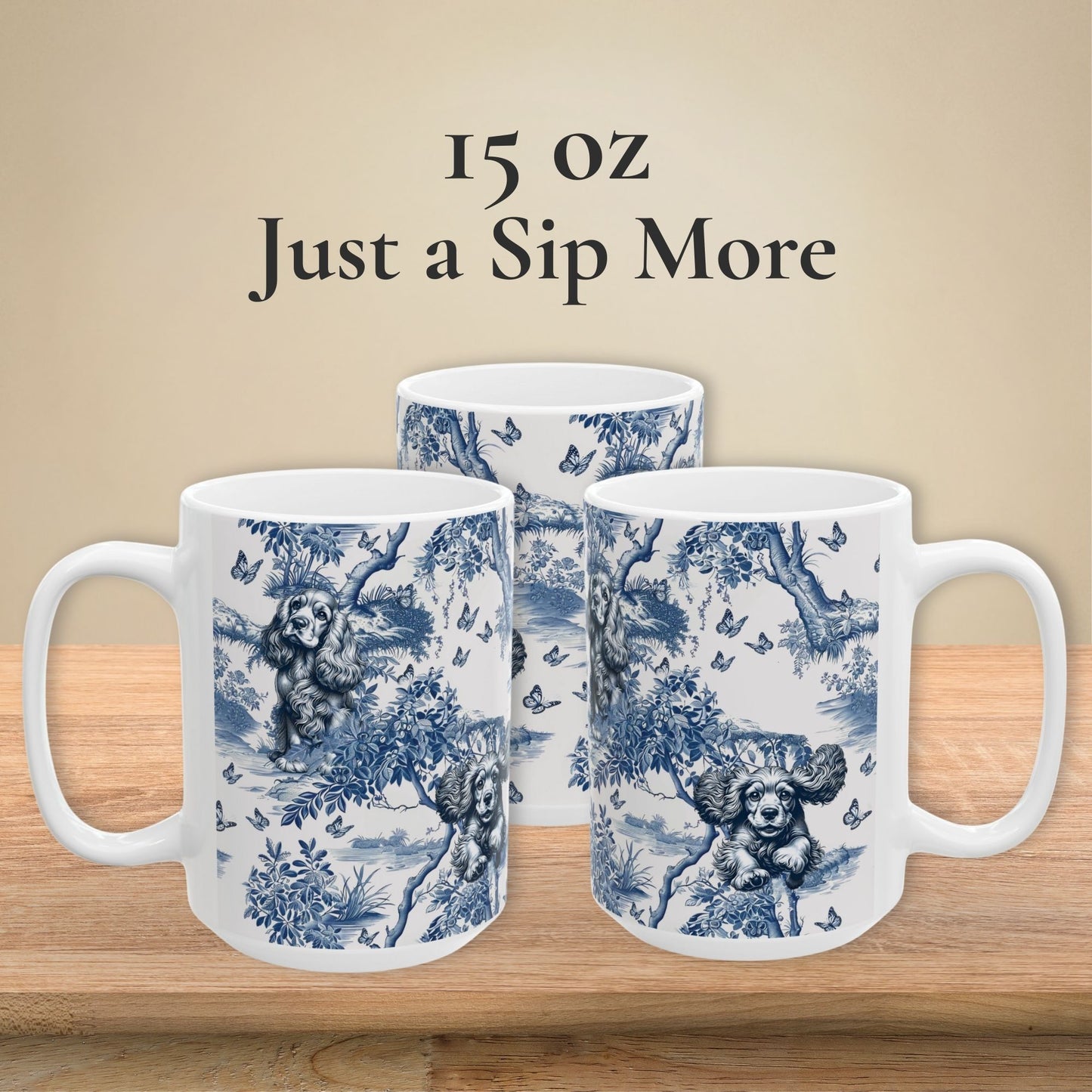 Cocker Spaniel Mug - Toile