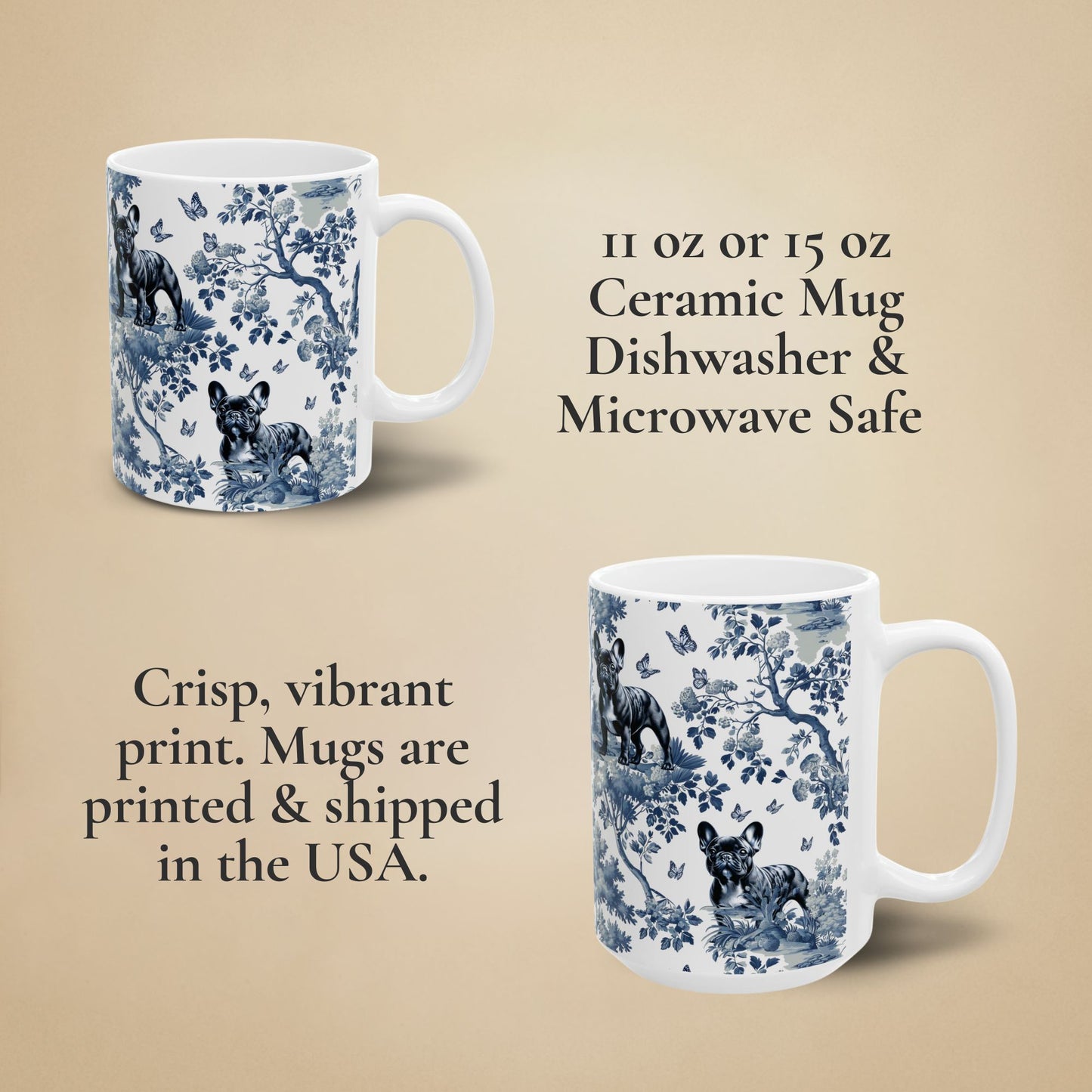 French Bulldog Mug - Toile
