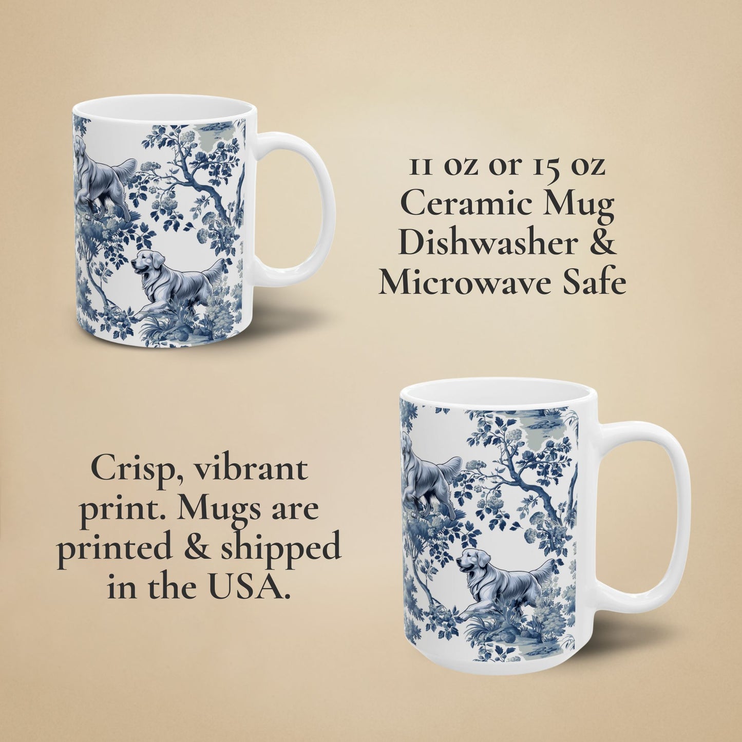 Golden Retriever Mug - Toile