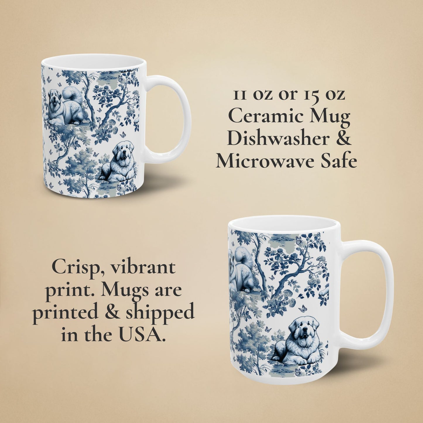 Great Pyrenees Mug - Toile
