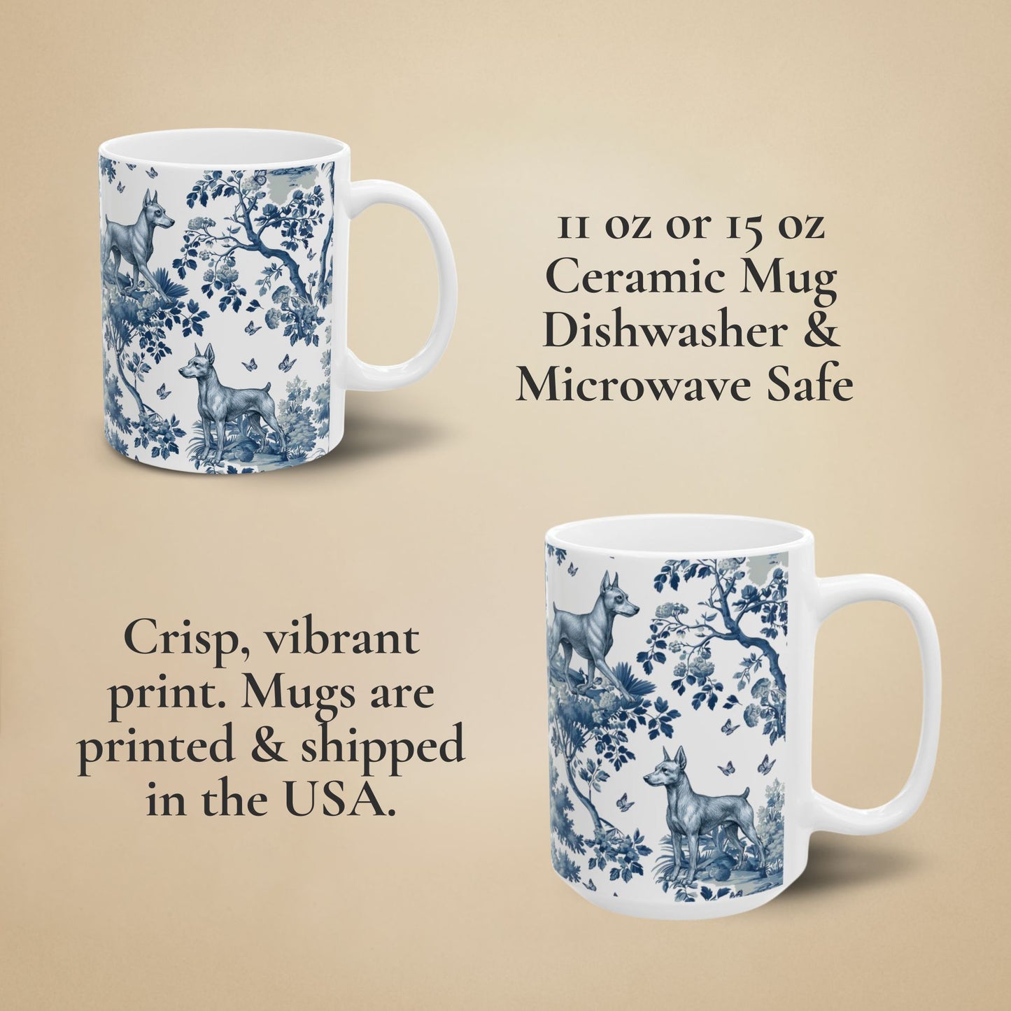 Miniature Pinscher Mug - Toile