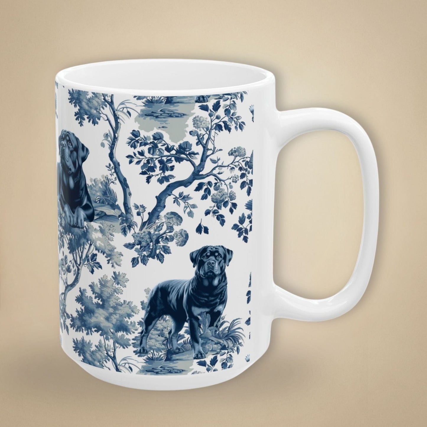 Rottweiler Mug - Winter Toile