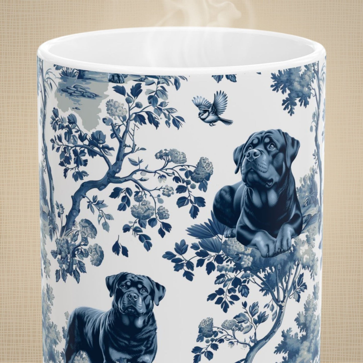 Rottweiler Mug - Winter Toile
