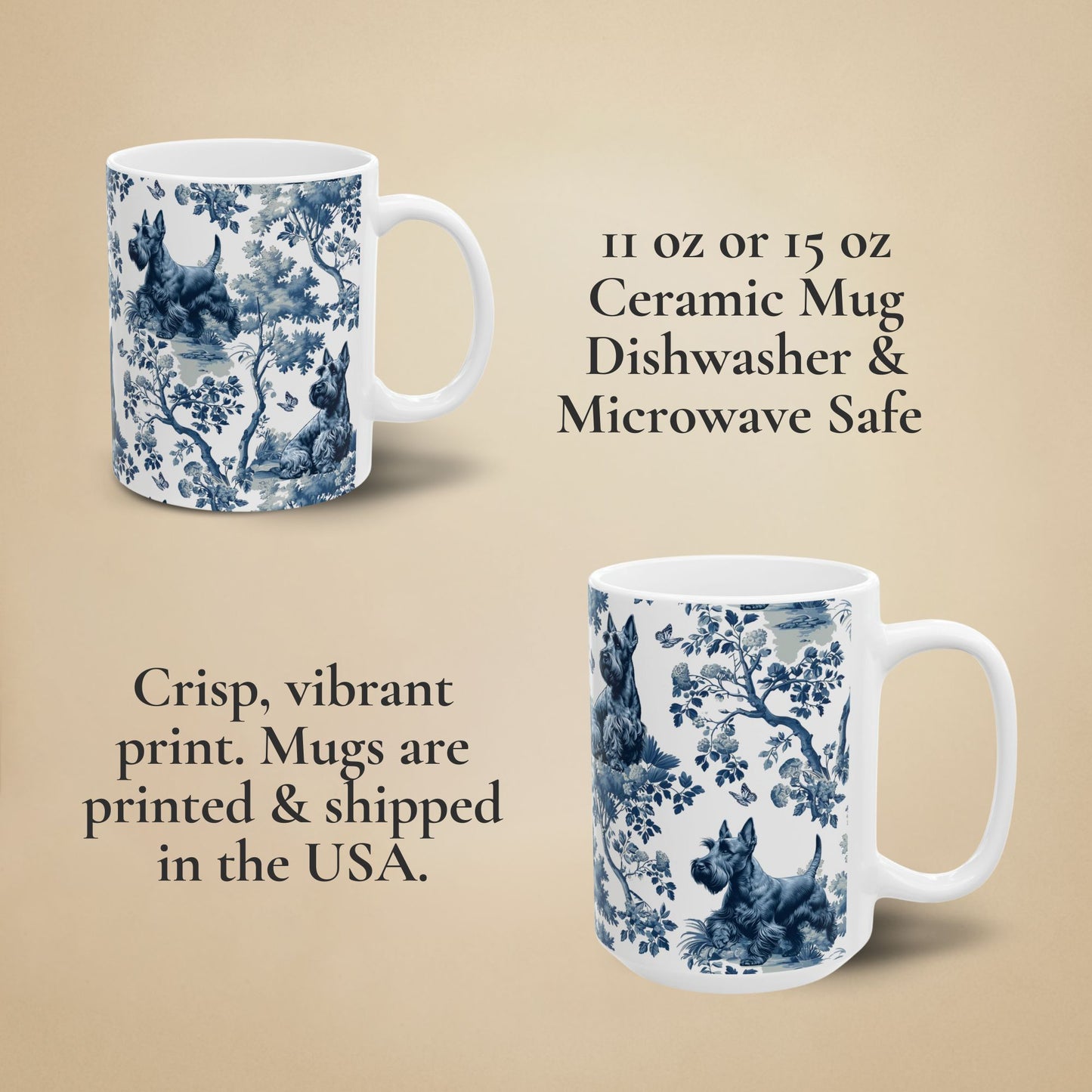 Scottish Terrier Mug - Toile