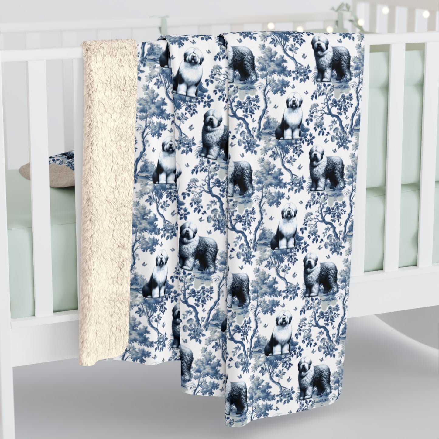 Old English Sheepdog Blanket - Toile