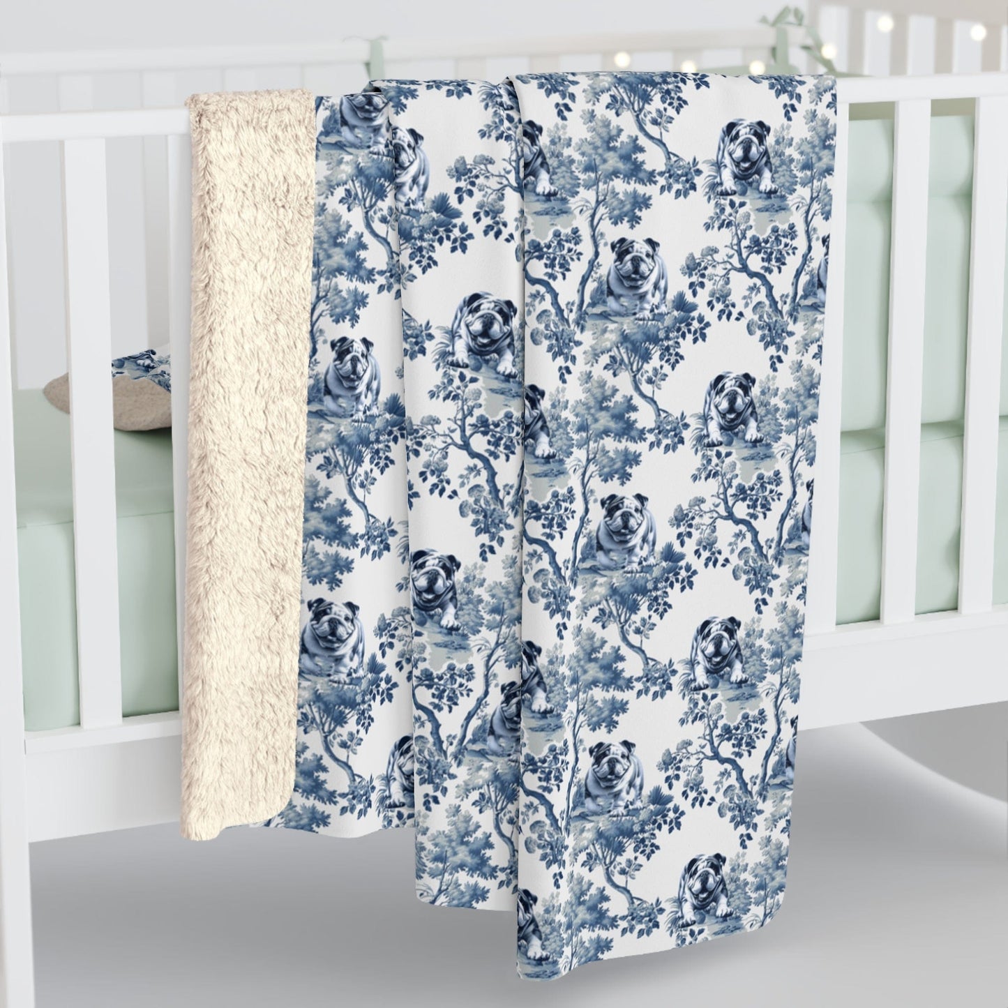 English Bulldog Blanket - Toile