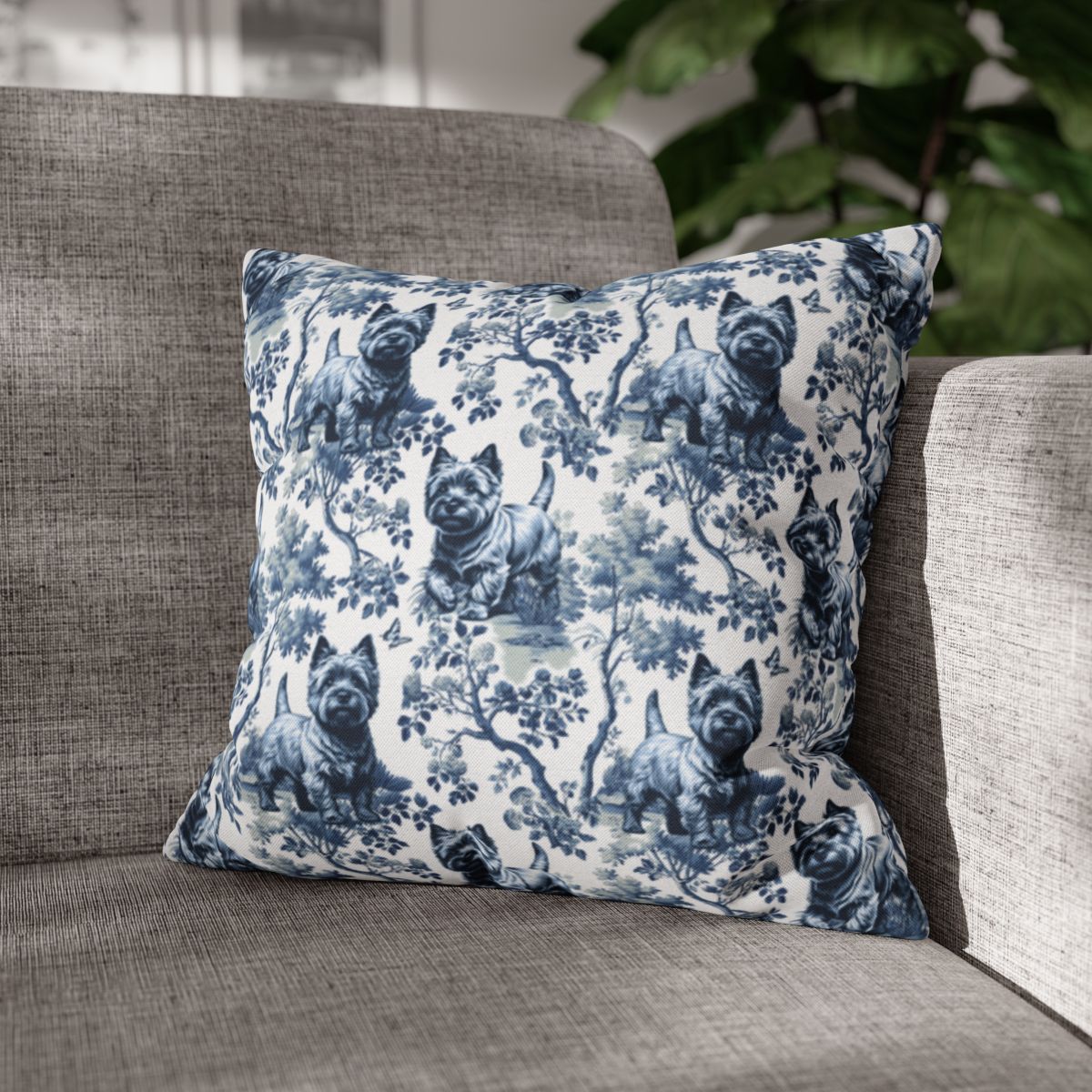 Cairn Terrier Pillow Cover - Toile
