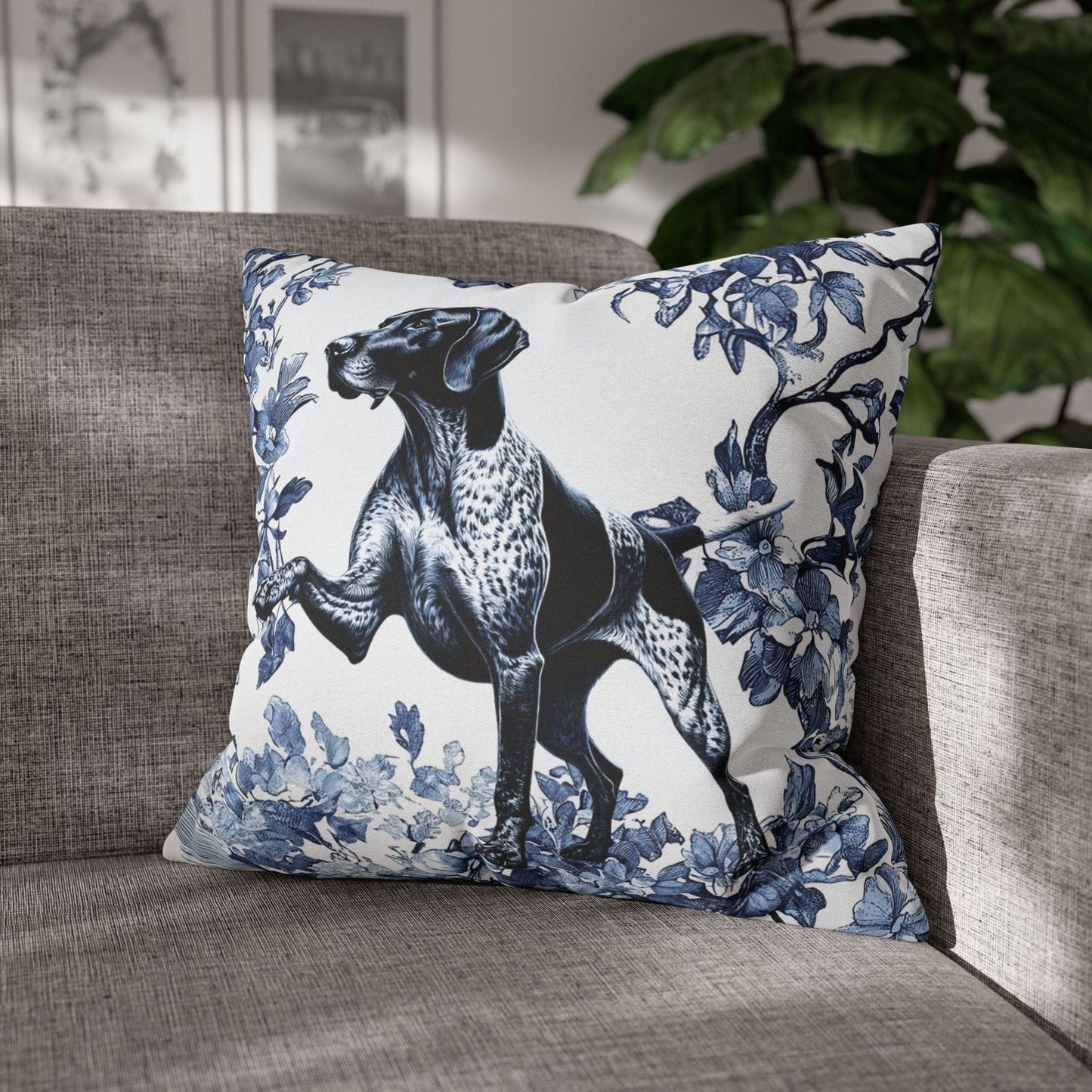 German Shorthaired Pointer Pillow Cover - Toile