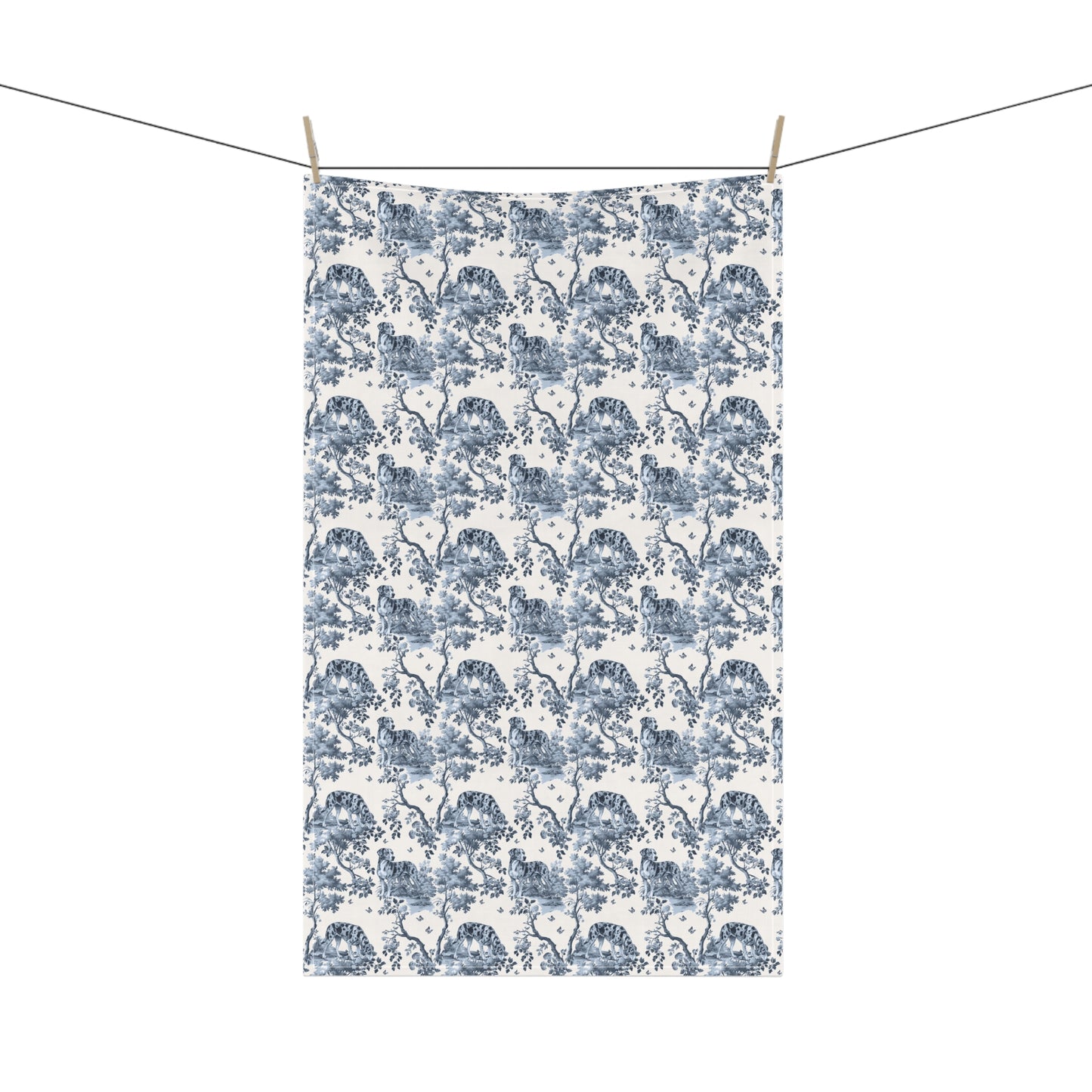 Catahoula Leopard Dog Cotton Tea Towels - Toile Pattern